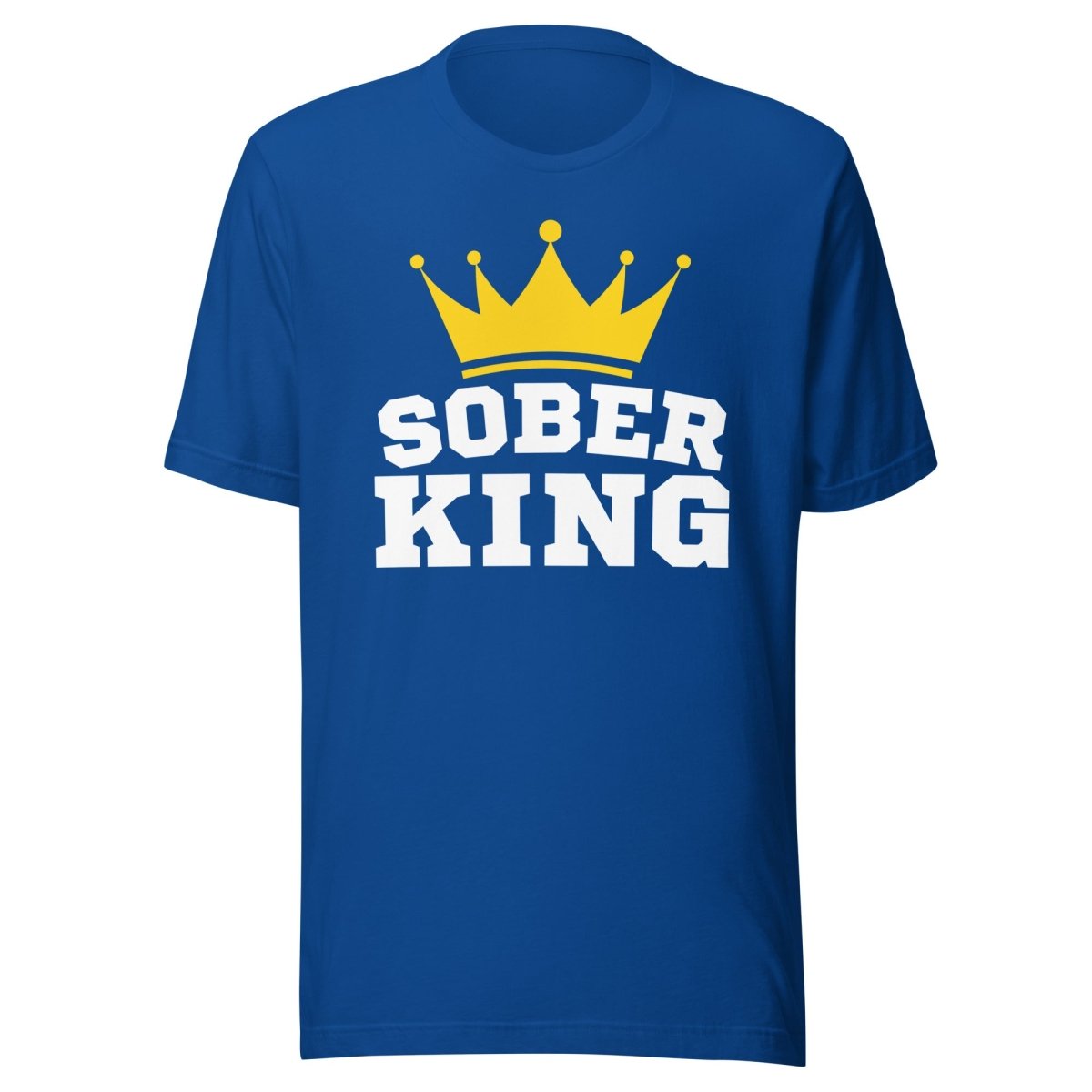 Sober King T-Shirt - Stylish Sobriety Apparel for Men & Women | Perfect for AA Meetings, Recovery Celebrations & Sober Life