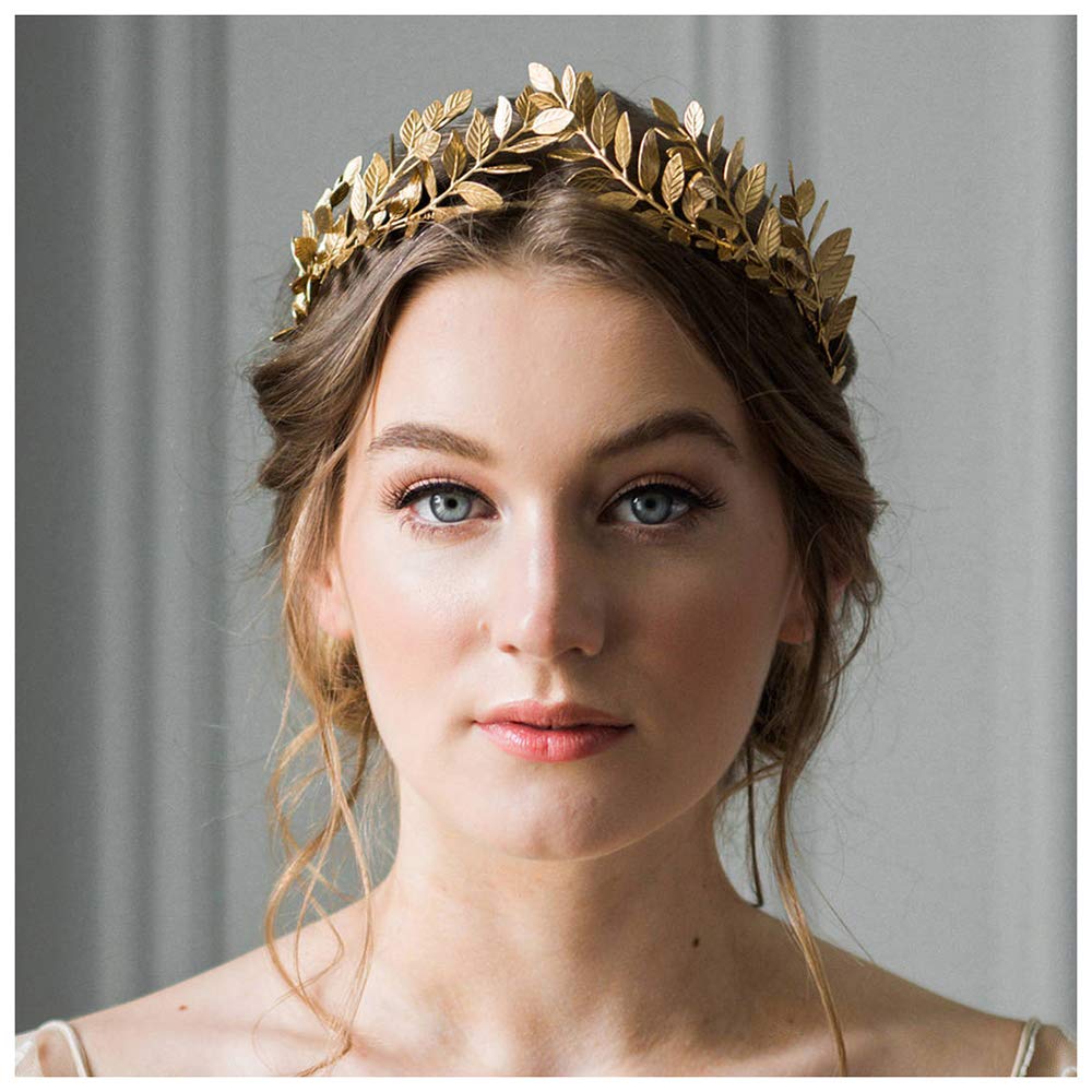 Elegant Gold Leaf Vine Bridal Headband - Leaf Crown Tiara for Weddings, Prom & Festivals | Women's & Girls' Hair Accessories | Perfect for Brides, Bridesmaids & Special Occasions