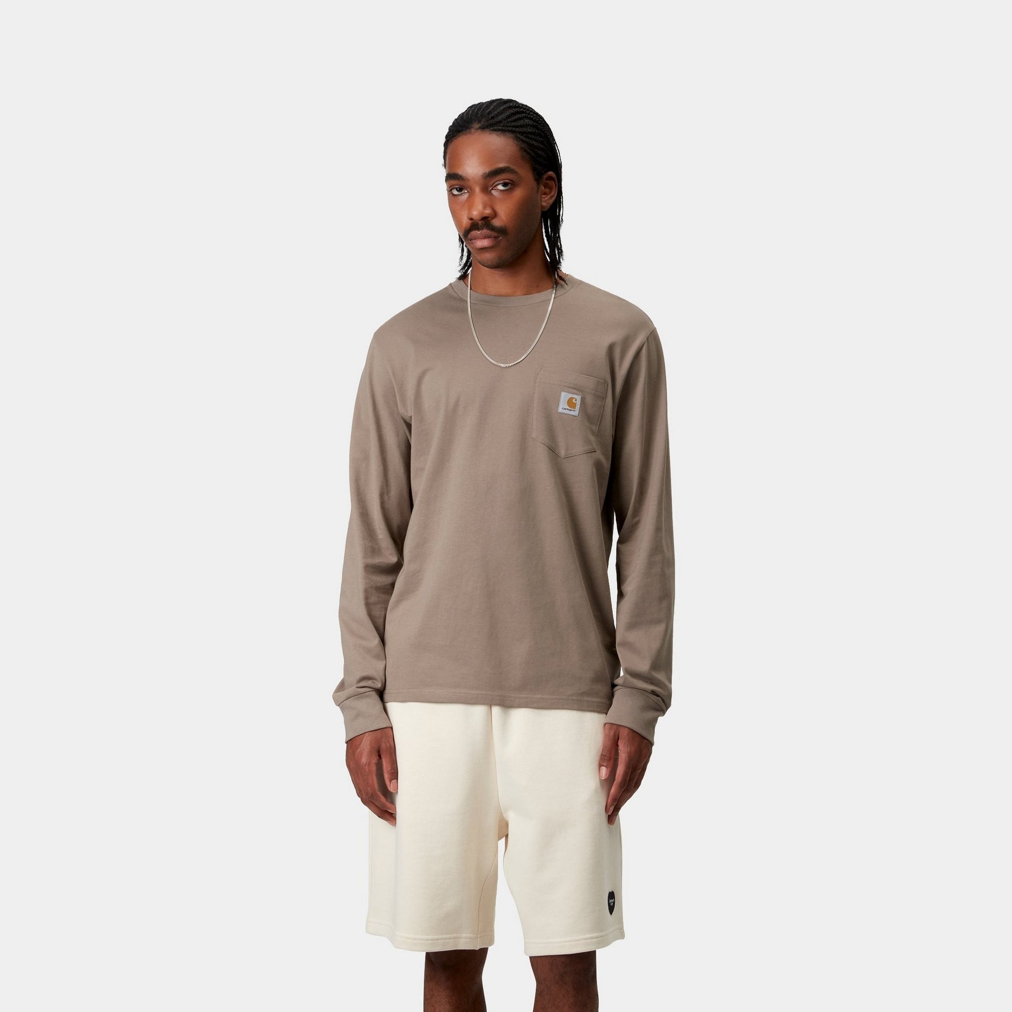 Men's Long Sleeve Pocket T-Shirt - Comfortable Casual Crew Neck Tee for Everyday Wear | Perfect for Work, Outdoor Activities & Layering