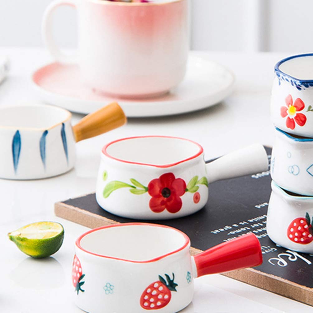 1pc Ceramic Milk Cup - Mini Coffee Pouring Cup, Milk Container, Sauce Dish for Kitchen & Dining | Perfect for Coffee, Tea, Sauces & Condiments