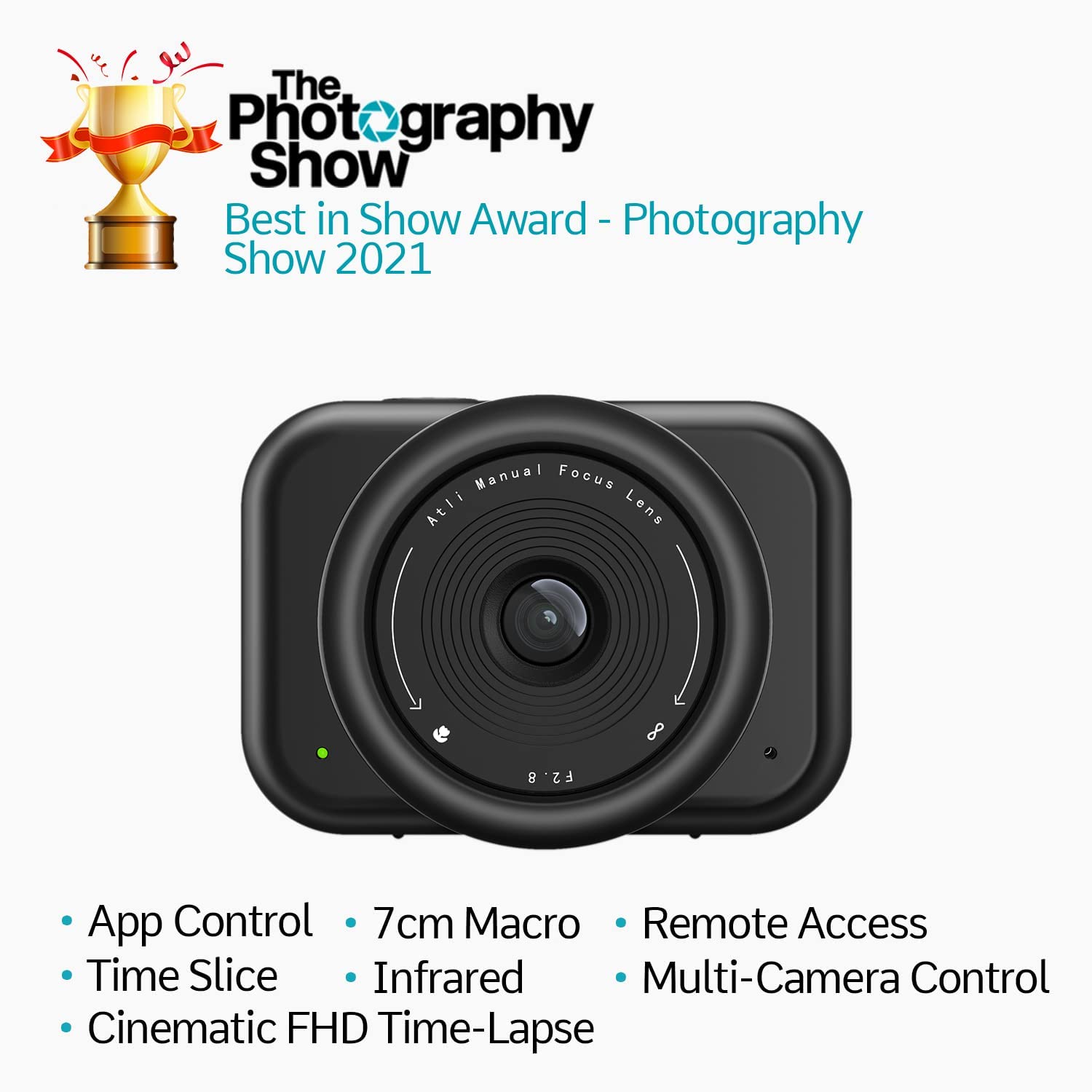ATLI 1080P WiFi Time Lapse Camera with HDR, APP Control & Real-time Preview - Manual Focus Timelapse Video Camera for Indoor Plants, Flowers, Weather Monitoring & Remote Access (Black) - Perfect for Home Gardening, Nature Observation & DIY Projects