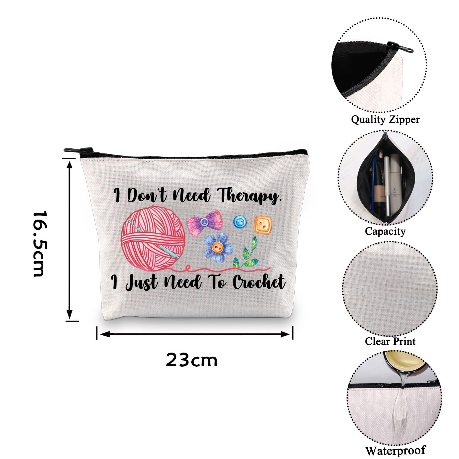 Crochet Makeup Bag - Funny Cosmetic & Tool Pouch for Gifts & Travel