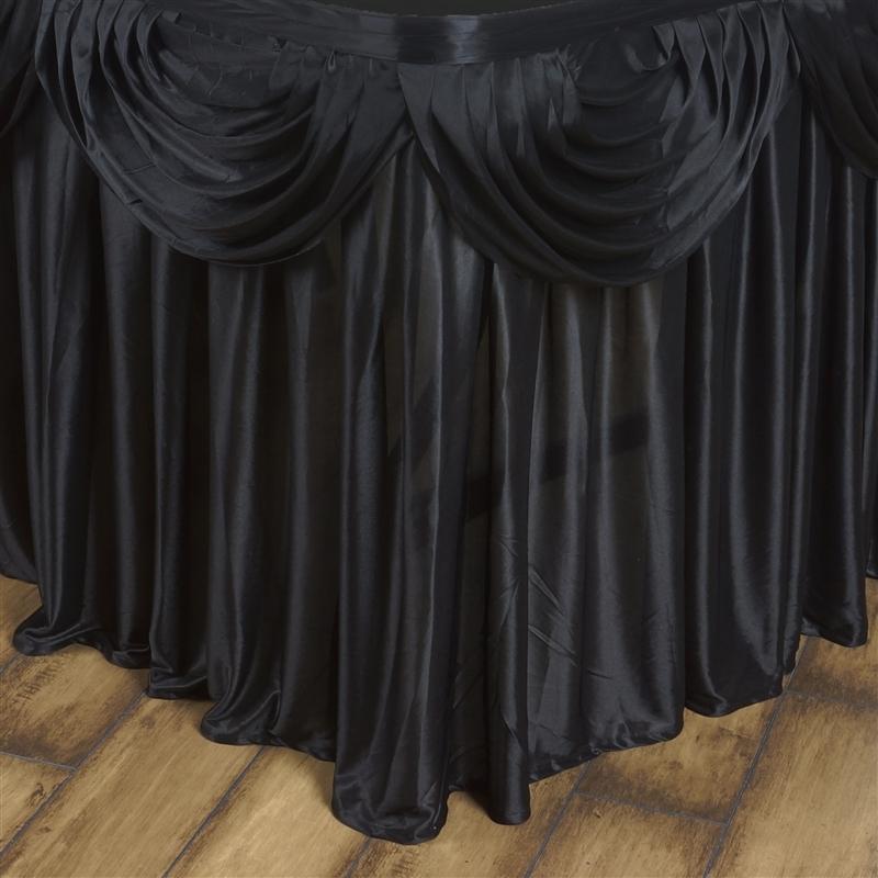 Elegant Satin Table Skirt - Classic Drape Tablecloth for Wedding, Banquet & Party Decor - Perfect for Formal Events & Home Decorations