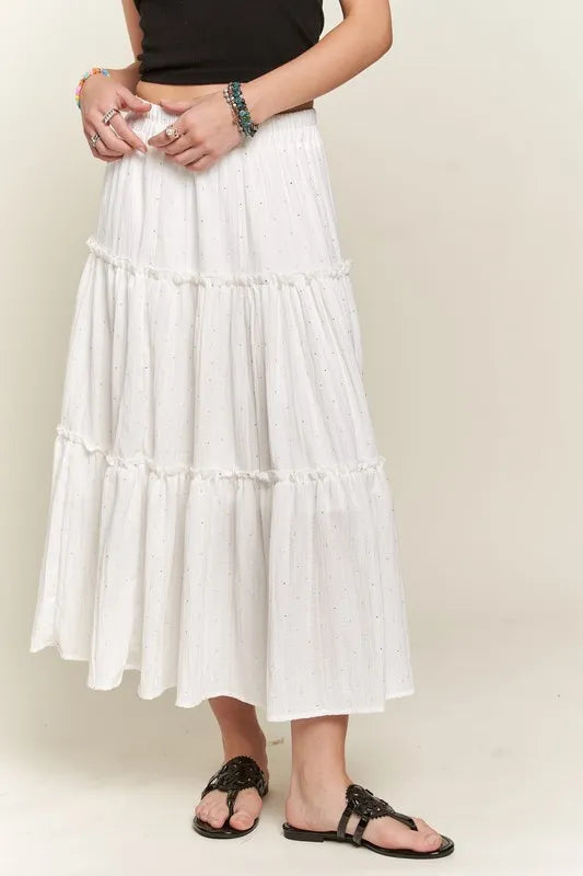 Sparkling Rhinestone Tiered Skirt for Women - Elegant Party & Evening Wear - Perfect for Weddings, Prom, Dances & Special Occasions