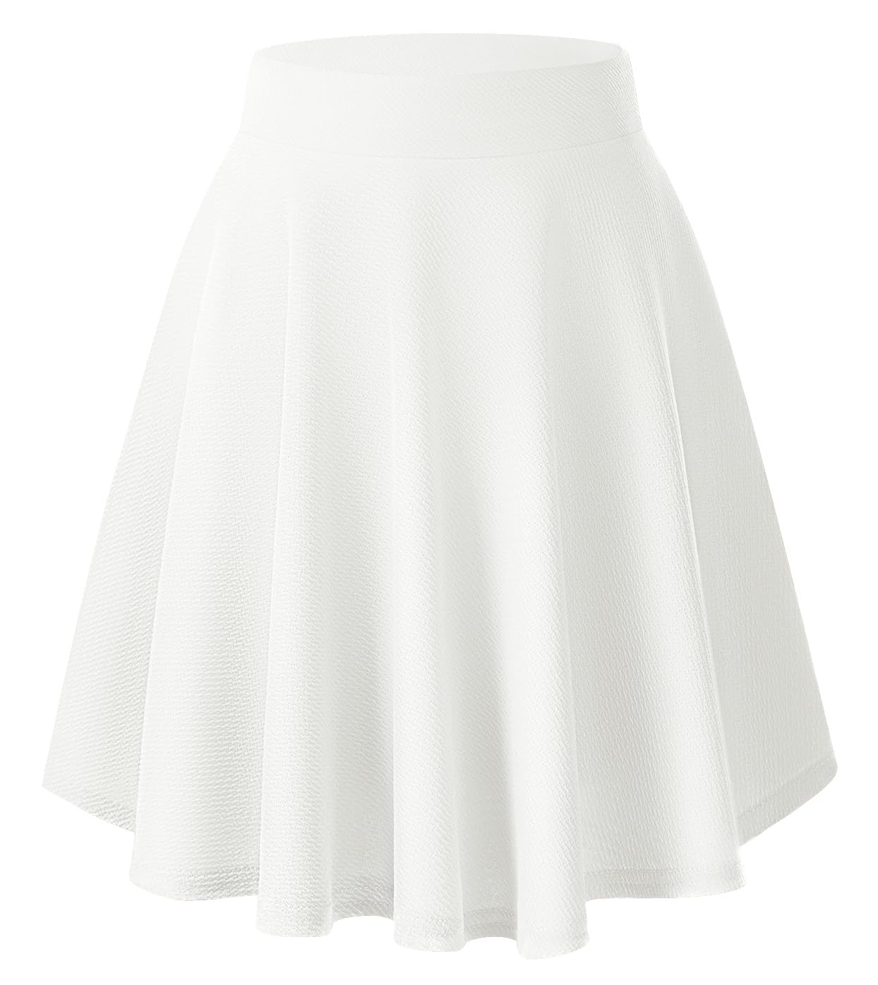 Urban CoCo Women's Stretchy Flared Midi Skirt - High Waisted Casual Skirt for Work, Date & Everyday Wear | Comfortable A-Line Skirt for Office, Brunch & Travel
