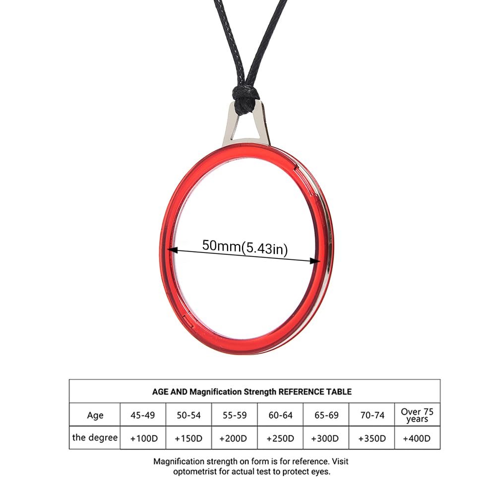 TERAISE Lightweight Reading Glasses Pendant Necklace - Anti-Loss Readers with Exquisite Case for Women | Perfect for Reading, Shopping & Travel Accessories