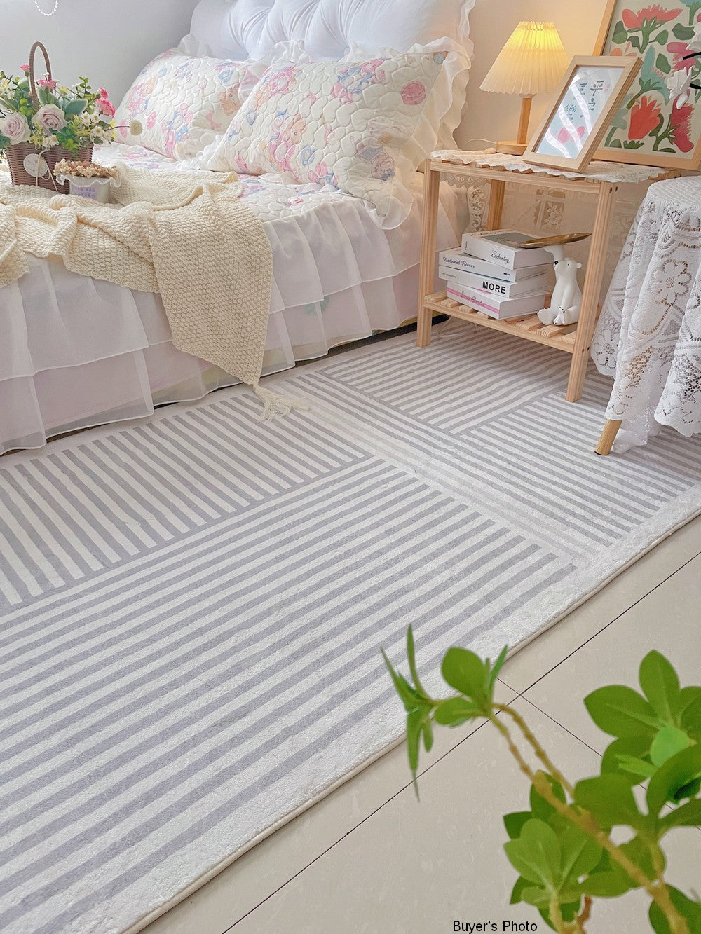 Modern Gray Geometric Area Rug - Soft Contemporary Floor Carpet for Living Room, Bedroom & Dining Room - Perfect for Home Decor, Cozy Spaces and Stylish Interior Design