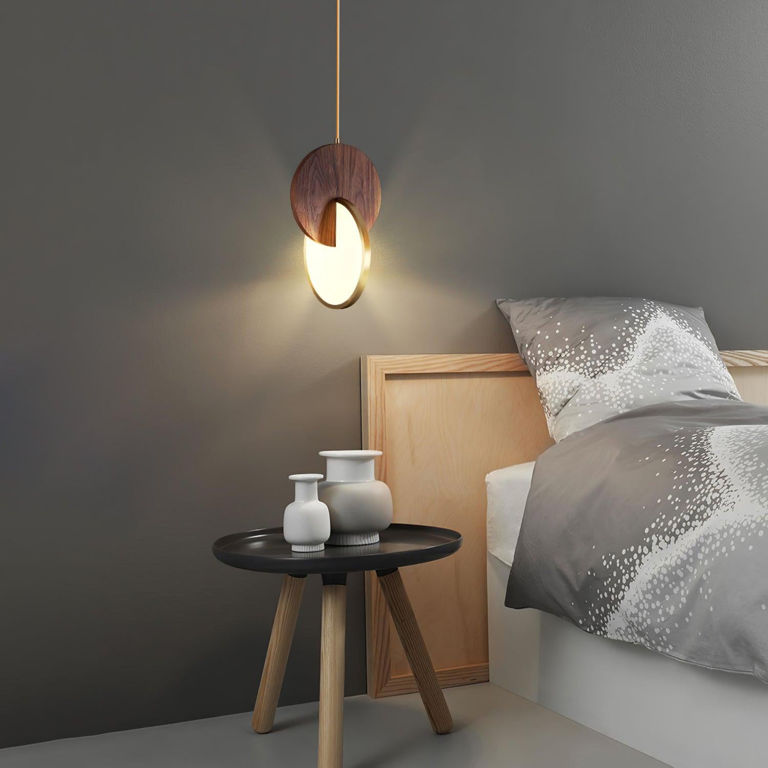 Modern Double Disk Pendant Light - Adjustable Hanging Chandelier for Dining Room, Kitchen Island & Living Room Decor