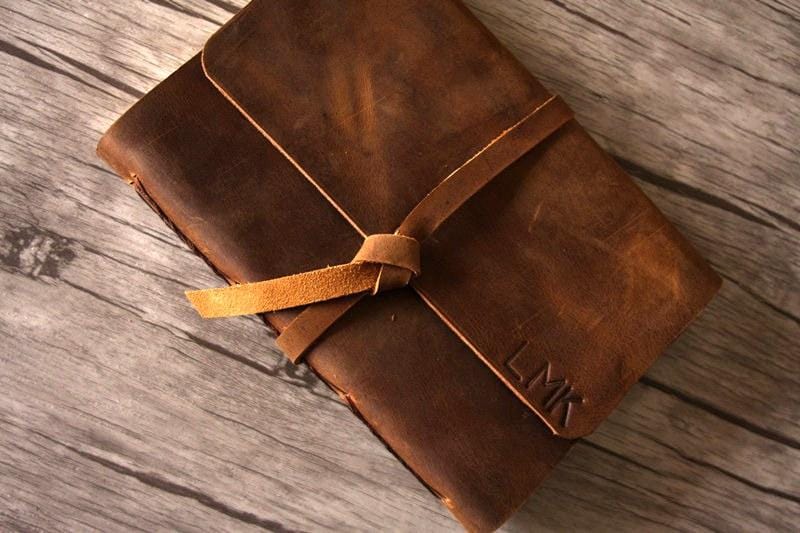 Embossed Brown Leather Retirement Guest Book - Elegant Keepsake for Retirement Parties, Signing Ceremonies & Memorable Events