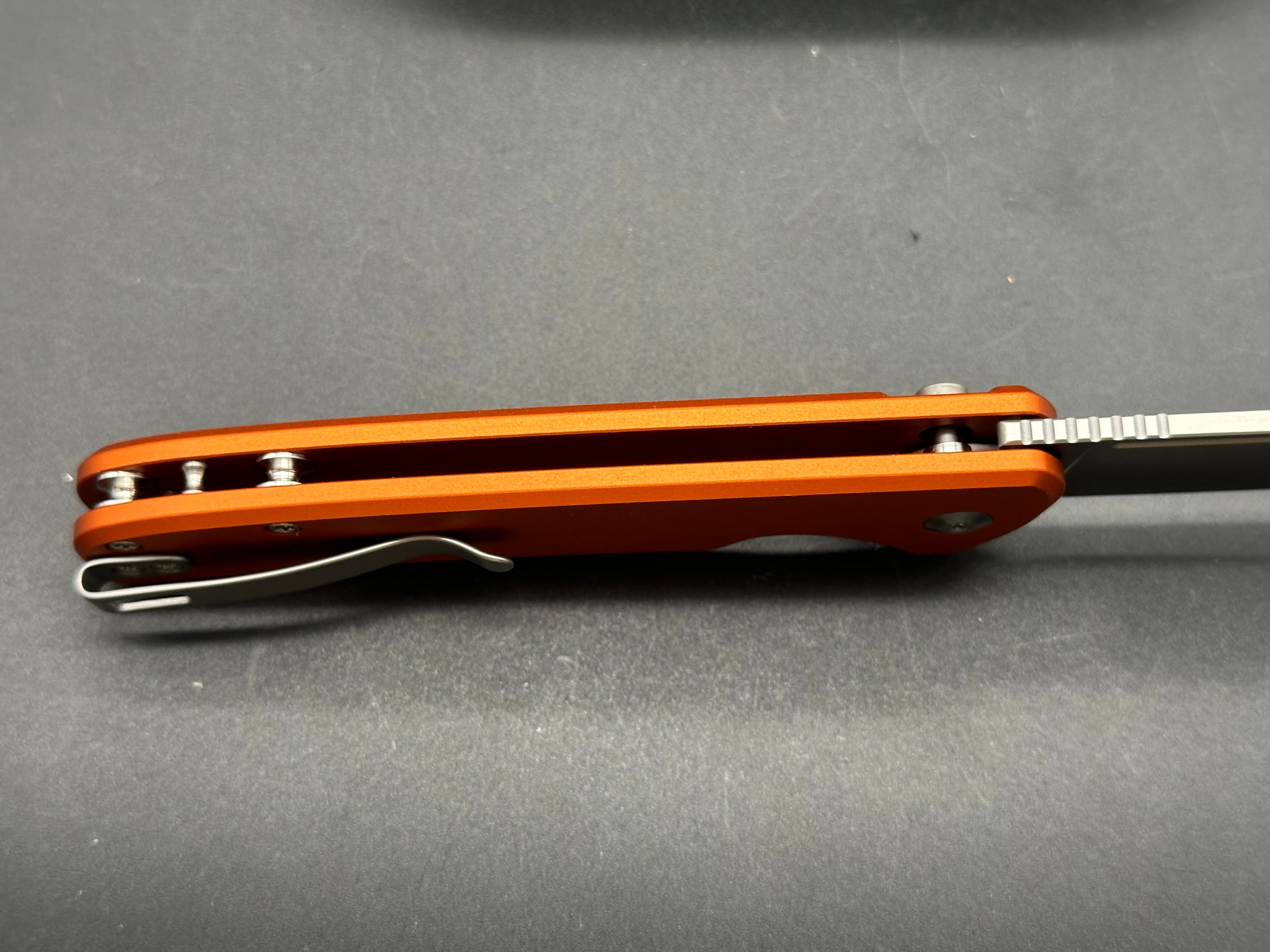 CIVIVI CHEVALIER II Folding Knife - Orange Aluminum Handle, 14C28N Stainless Steel Blade - EDC, Outdoor, Camping, Survival Gear