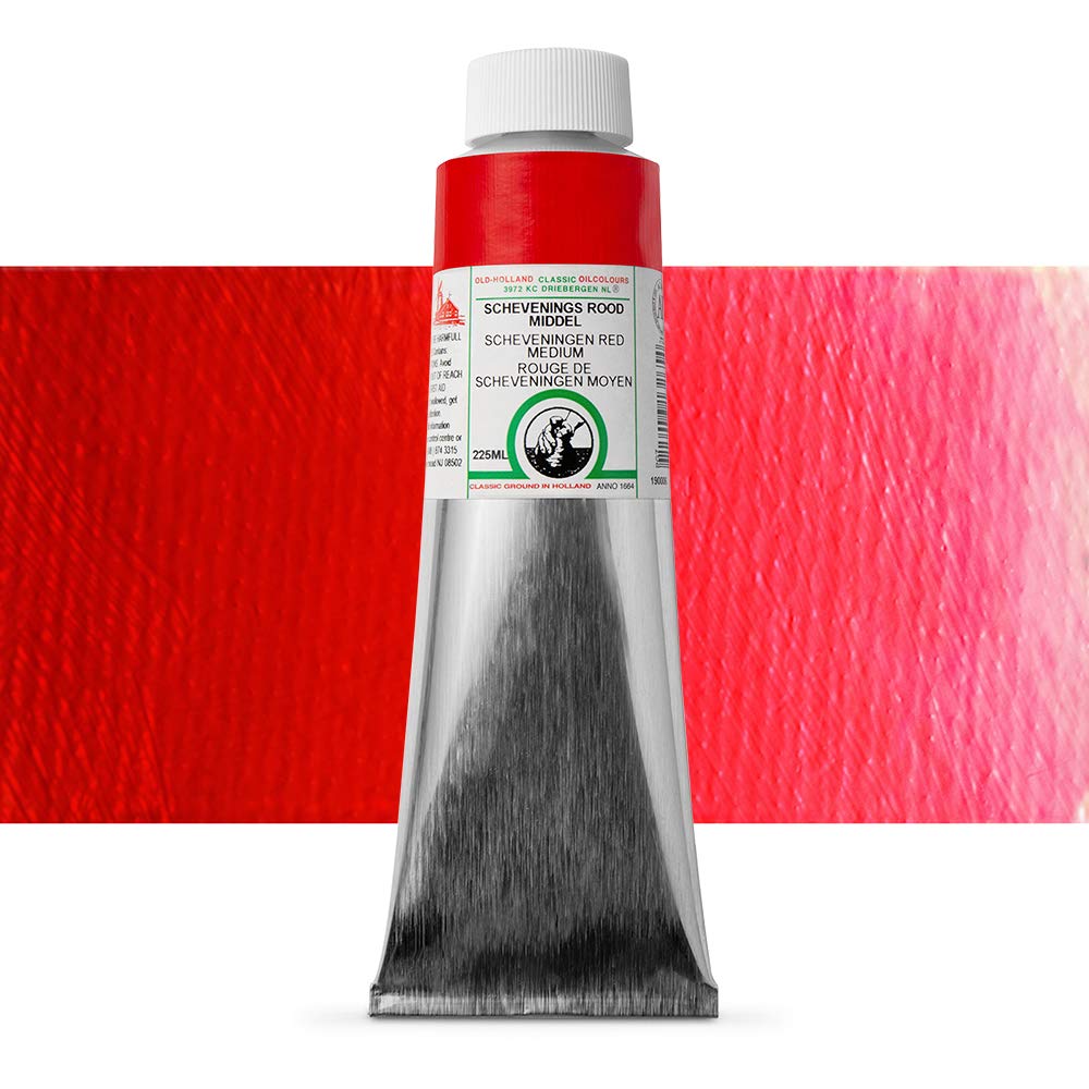 Old Holland Classic Oil Color - Scheveningen Red Medium 225ml Tube | Professional Artist Paint for Canvas & Fine Art | Perfect for Oil Painting, Portraits & Landscape Artwork