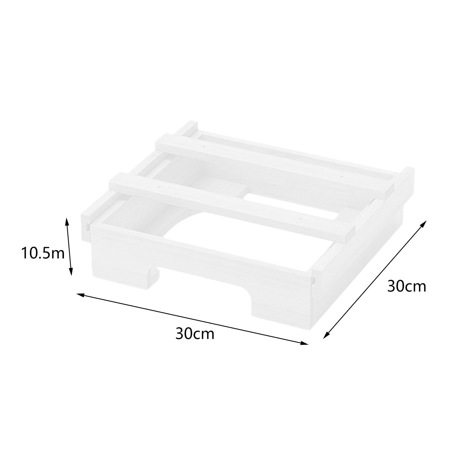 CALANDIS® Bamboo Plate Rack Organizer - Kitchen Drawer Storage Shelf for Utensils, Spices & Pantry Organization (White) | Perfect for Kitchen Cabinets, Countertops & Drawer Storage Solutions
