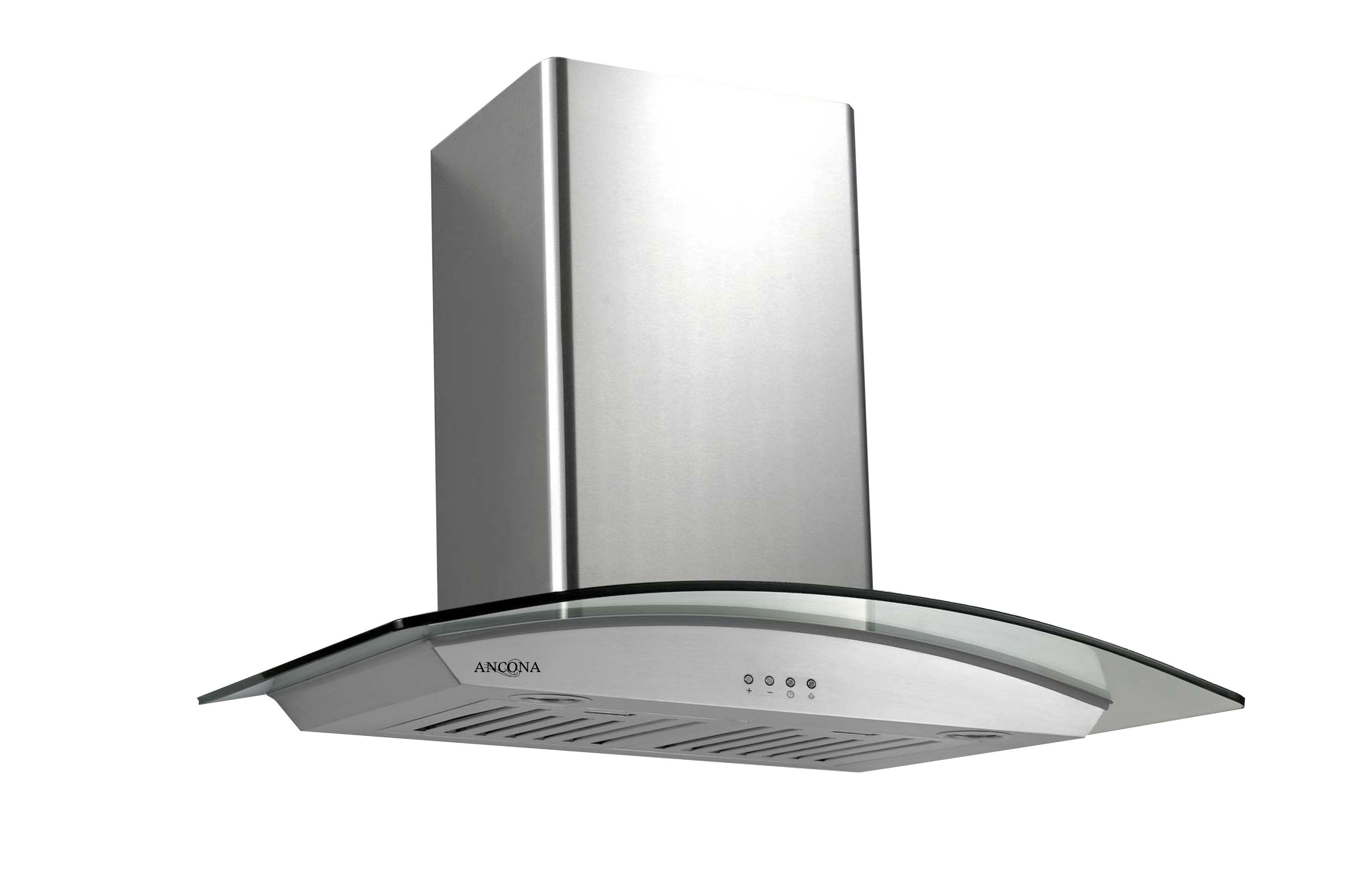 GCP536 36 Inch Stainless Steel Wall Mount Range Hood with Glass Canopy - Powerful Kitchen Ventilation for Smoke & Odor Removal - Perfect for Modern Home Cooking & Grilling