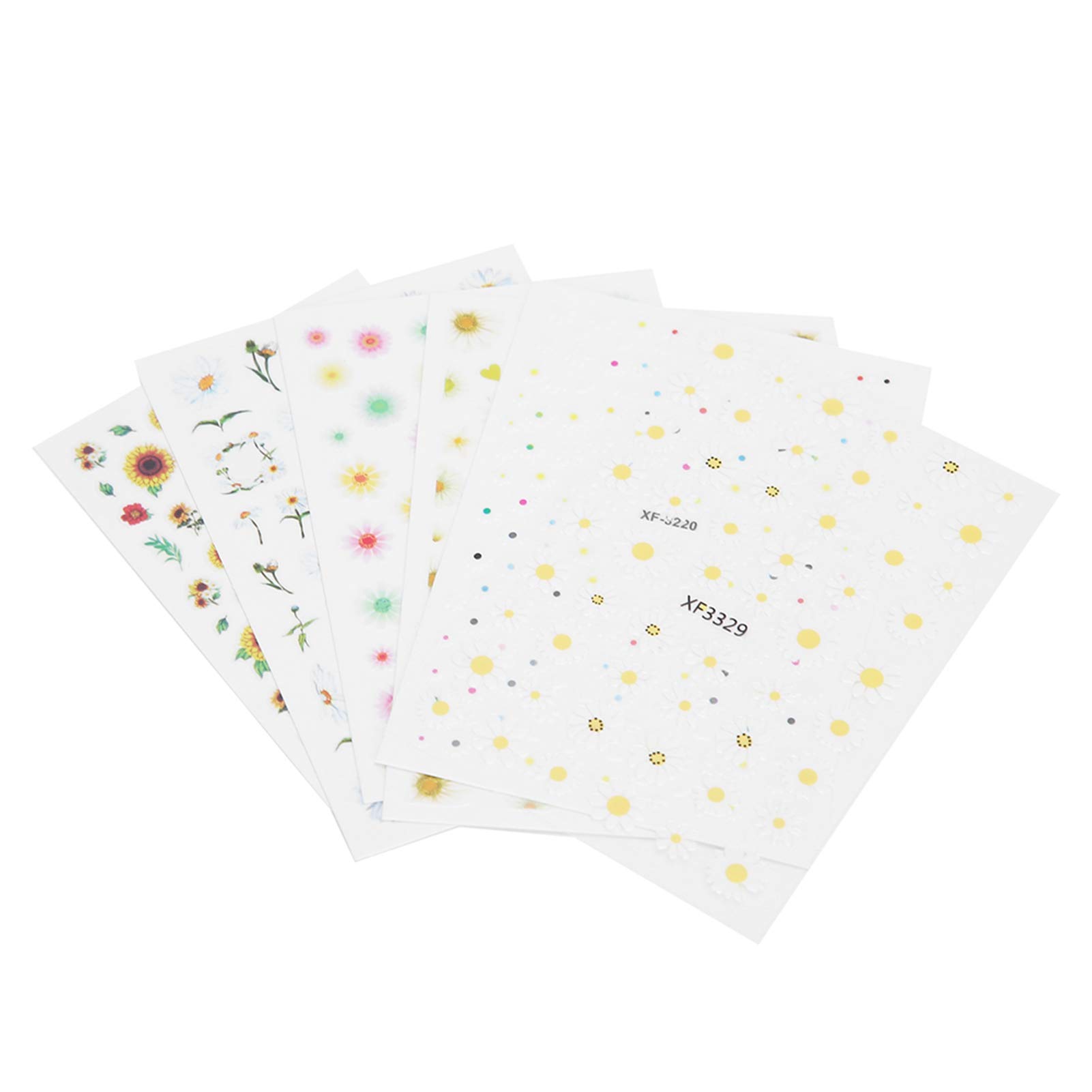 Floral Nail Art Stickers - Self-Adhesive DIY Nail Decals for Women, 6 Sheets of Flower Pattern Nail Decorations - Perfect for Manicures, Parties, and Special Occasions