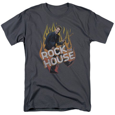 Rock The House Graphic T-Shirt for Men - XXXL Size - Comfortable Cotton Tee for Concerts, Parties & Casual Wear