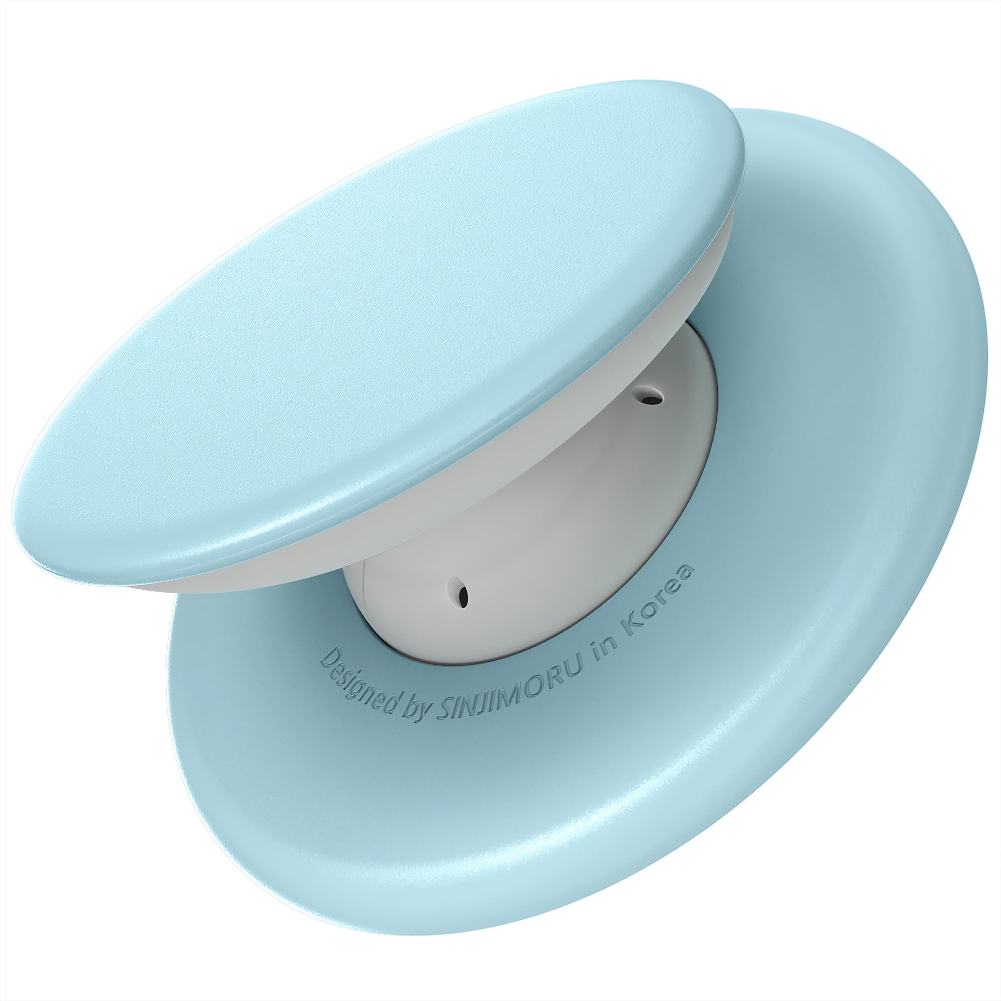 Sinjimoru Magnetic Phone Grip for iPhone 16/15/14/13/12 - Soft Silicone M-Tap Tok Blue MagSafe Finger Holder - Secure One-Hand Grip for Driving, Video Calls & Everyday Use