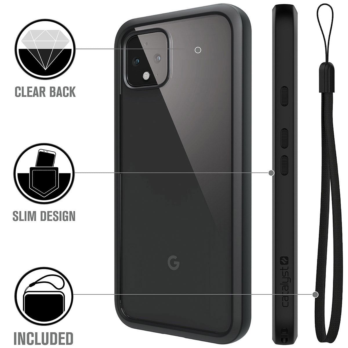 Google Pixel 4 Shockproof Case - Slim Protective Cover with Military-Grade Drop Protection - Perfect for Work, Travel & Outdoor Activities