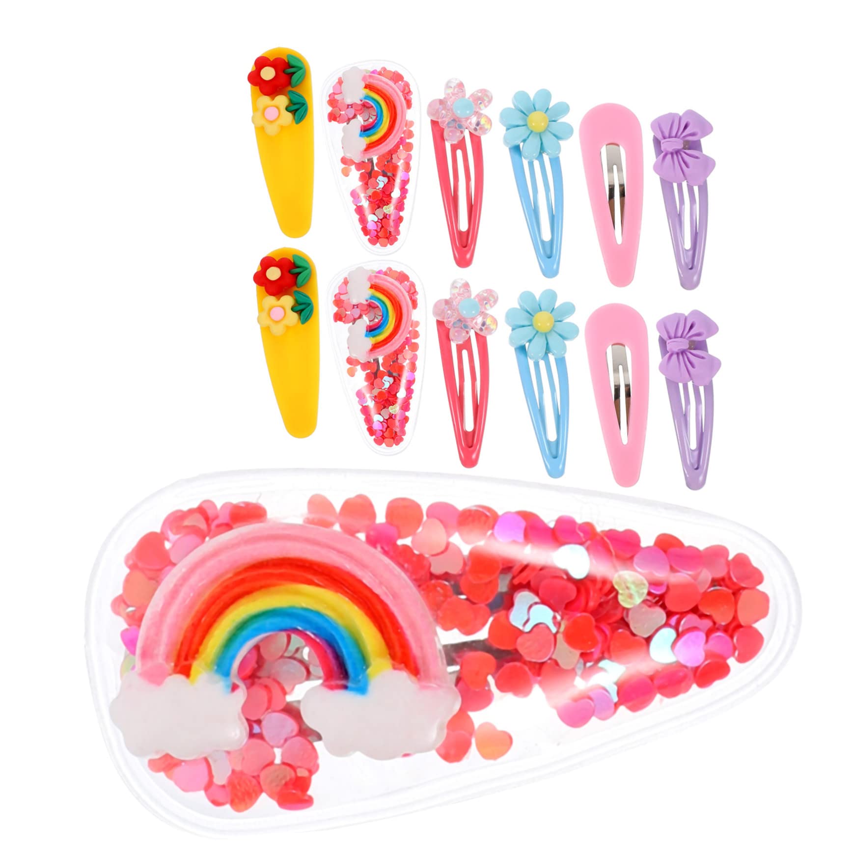 FRCOLOR 24pcs Cute Fabric Hair Clips for Toddler Girls - Soft Baby Hair Accessories for Kids - Perfect for School, Parties & Daily Styling