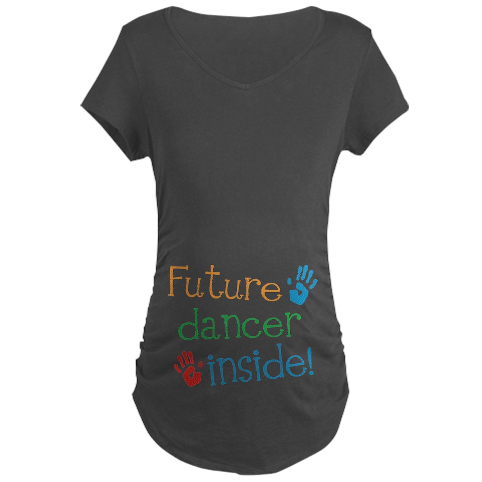 Dancer Maternity T-Shirt for Women - Stretchy Ruched Side Pregnancy Top | Comfortable Maternity Wear for Dance Classes, Yoga & Everyday Use