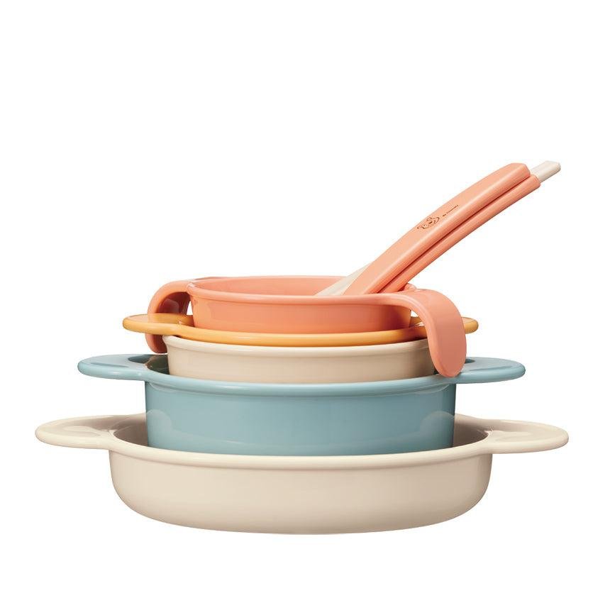Combi Japan Baby Feeding Set - Winnie the Pooh Themed BPA-Free Utensils for Toddlers | Perfect for Home, Travel & Daycare Use