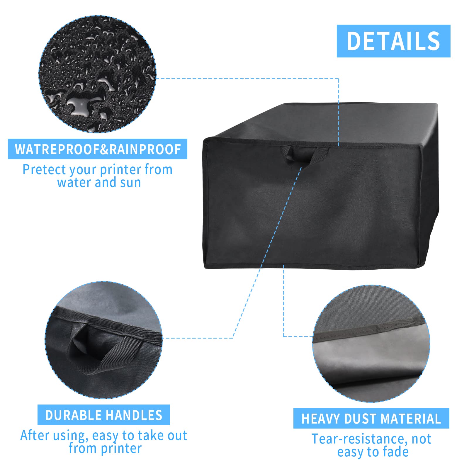 Waterproof Universal Printer Dust Cover for HP, Epson, Canon, Brother Printers - 20 x 16 x 12 Inch - Protect Your Printer from Dust, Spills & Damage in Home or Office