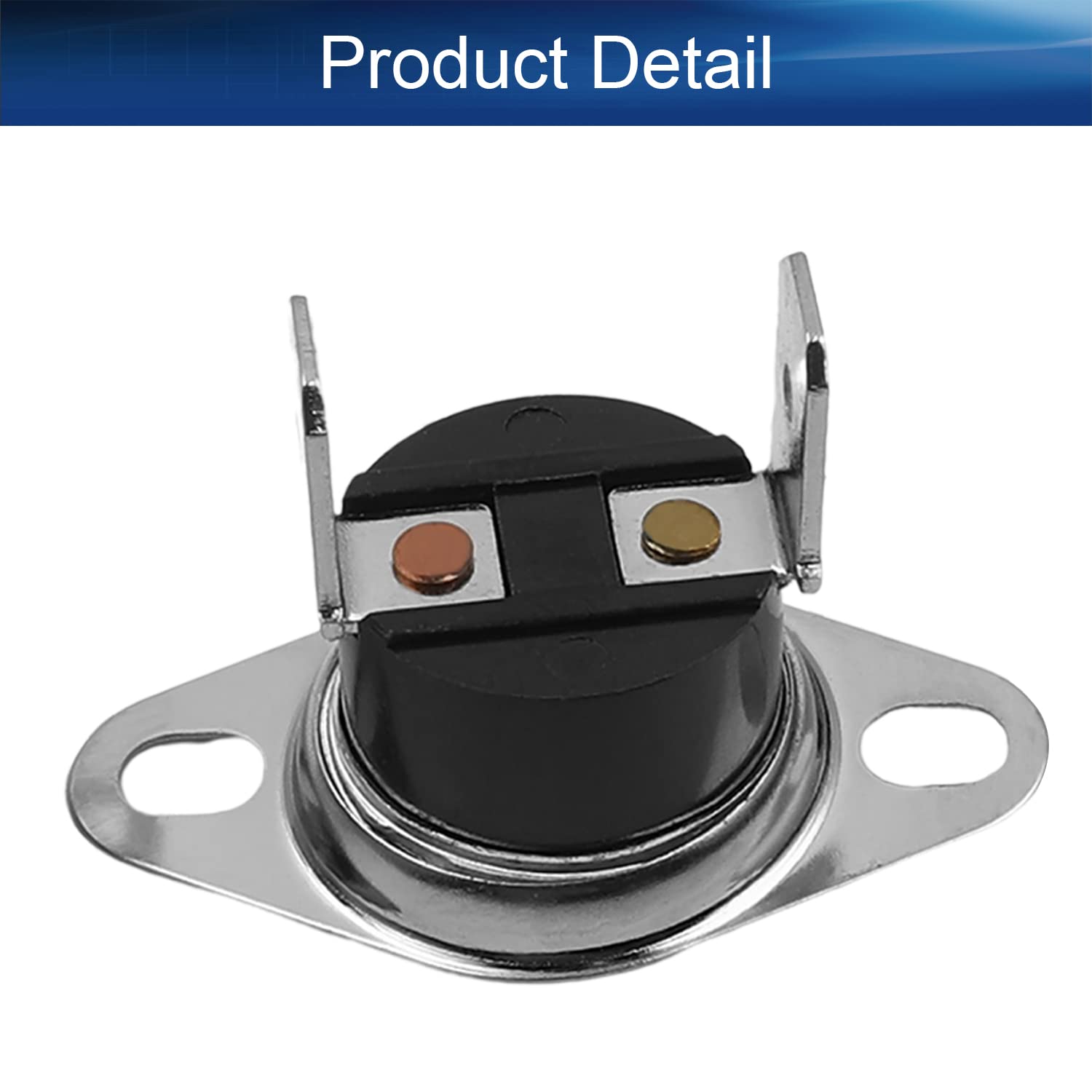 Heyiarbeit 5Pcs KSD301 Thermostat 55°C/131°F Normally Open N.O Adjustable Snap Disc Temperature Switch - Compatible with Microwave, Oven, Coffee Maker, Water Heater & Home Appliances
