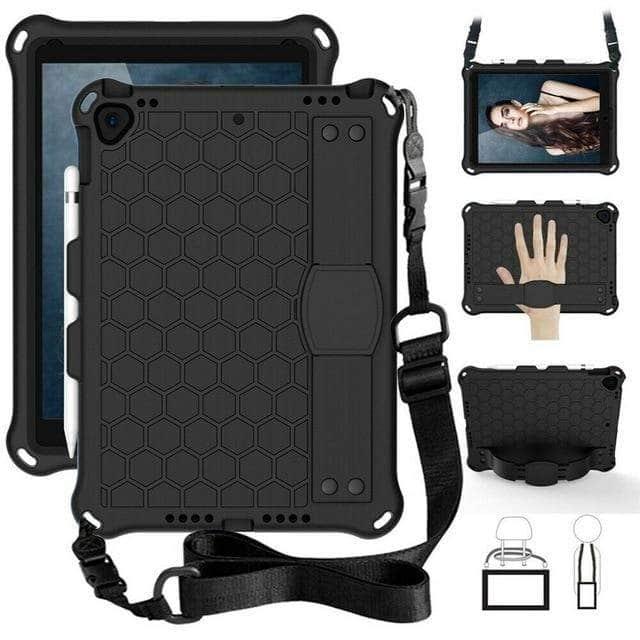 Shockproof Hybrid EVA Hard Silicone Bumper Case for iPad 10.2 (7th/8th Gen 2019/2020) - Kids Protective Cover | Perfect for School, Travel & Playtime