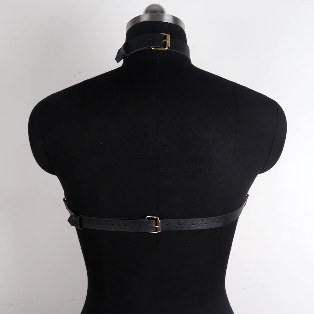 Punk Leather Body Chain Adjustable Waist Belt - Gothic Belly Chain Jewelry for Women & Girls - Perfect for Rave, Nightclub, Party & Festival Accessories
