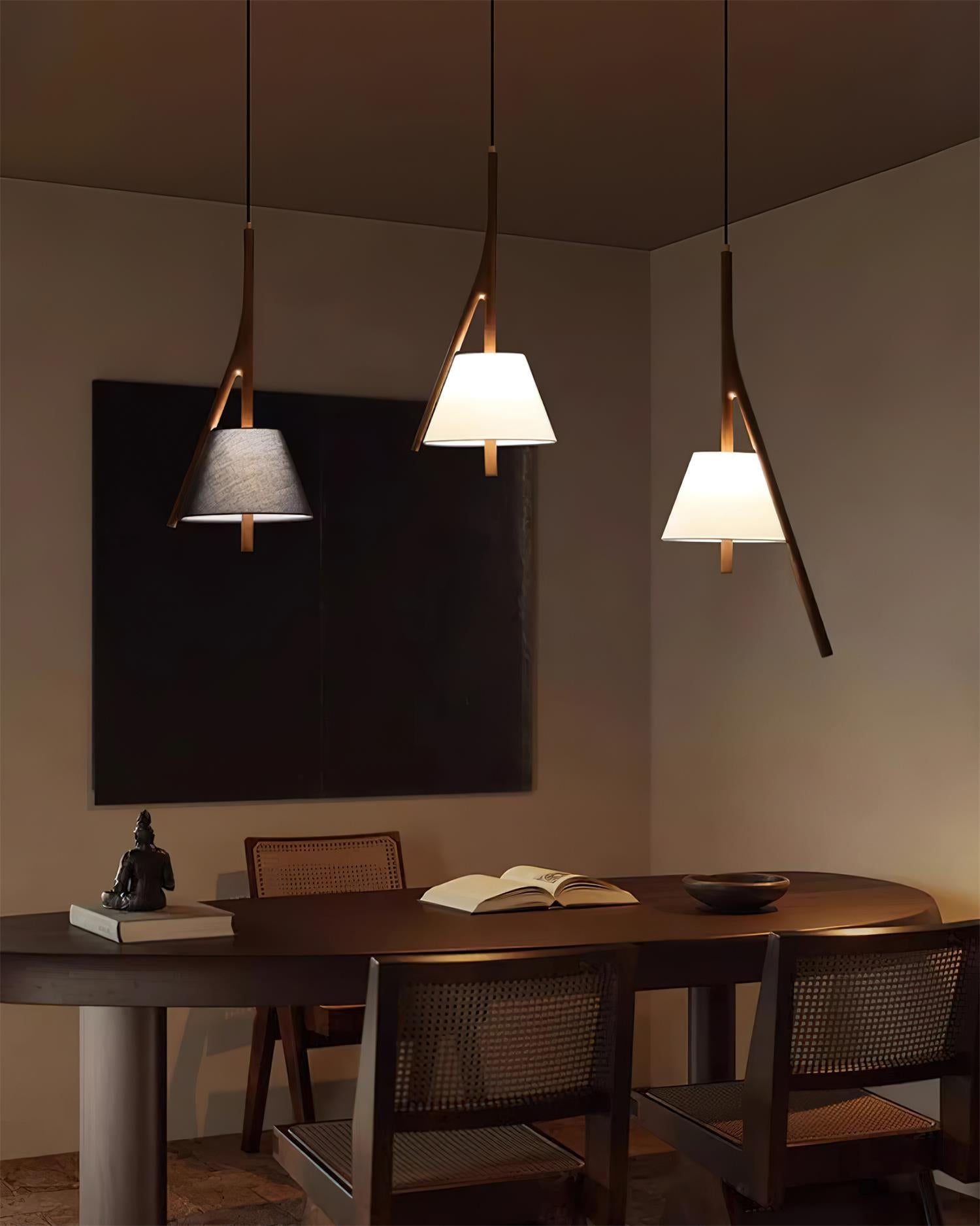 Handmade Nanzhi Wooden Pendant Light - Modern Scandinavian Hanging Lamp for Living Room, Bedroom & Dining Room Decor