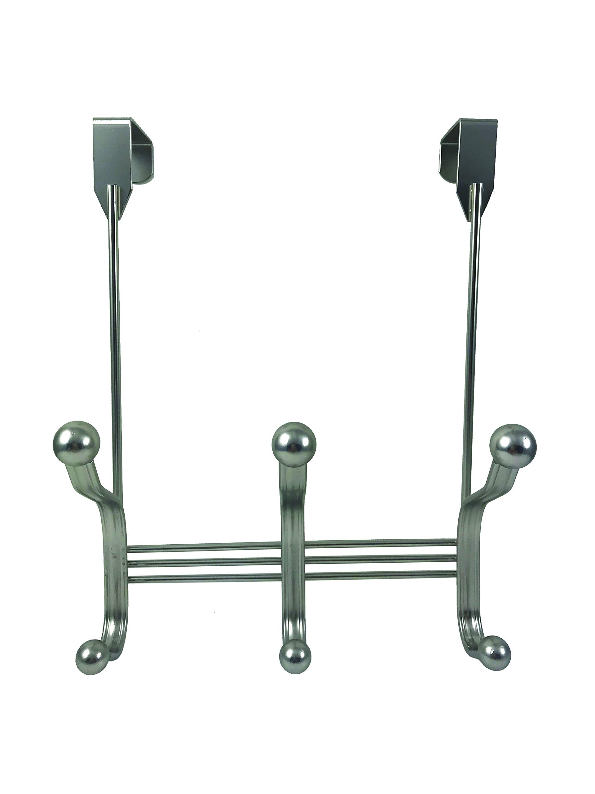 Hickory Hardware S077541-FN9-6B Flat Nickel Door Hooks (6-Pack) - Perfect for Closet, Bathroom & Entryway Organization