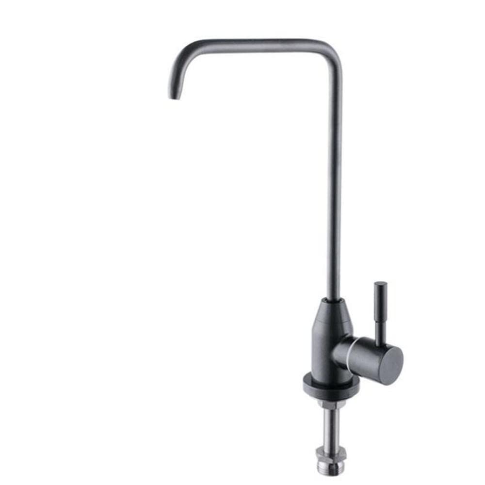 Rotating Water Filter Faucet for Direct Drinking - Cold Water Purifier Tap in Gray (A) - Perfect for Kitchen Sink, RV, and Office Use