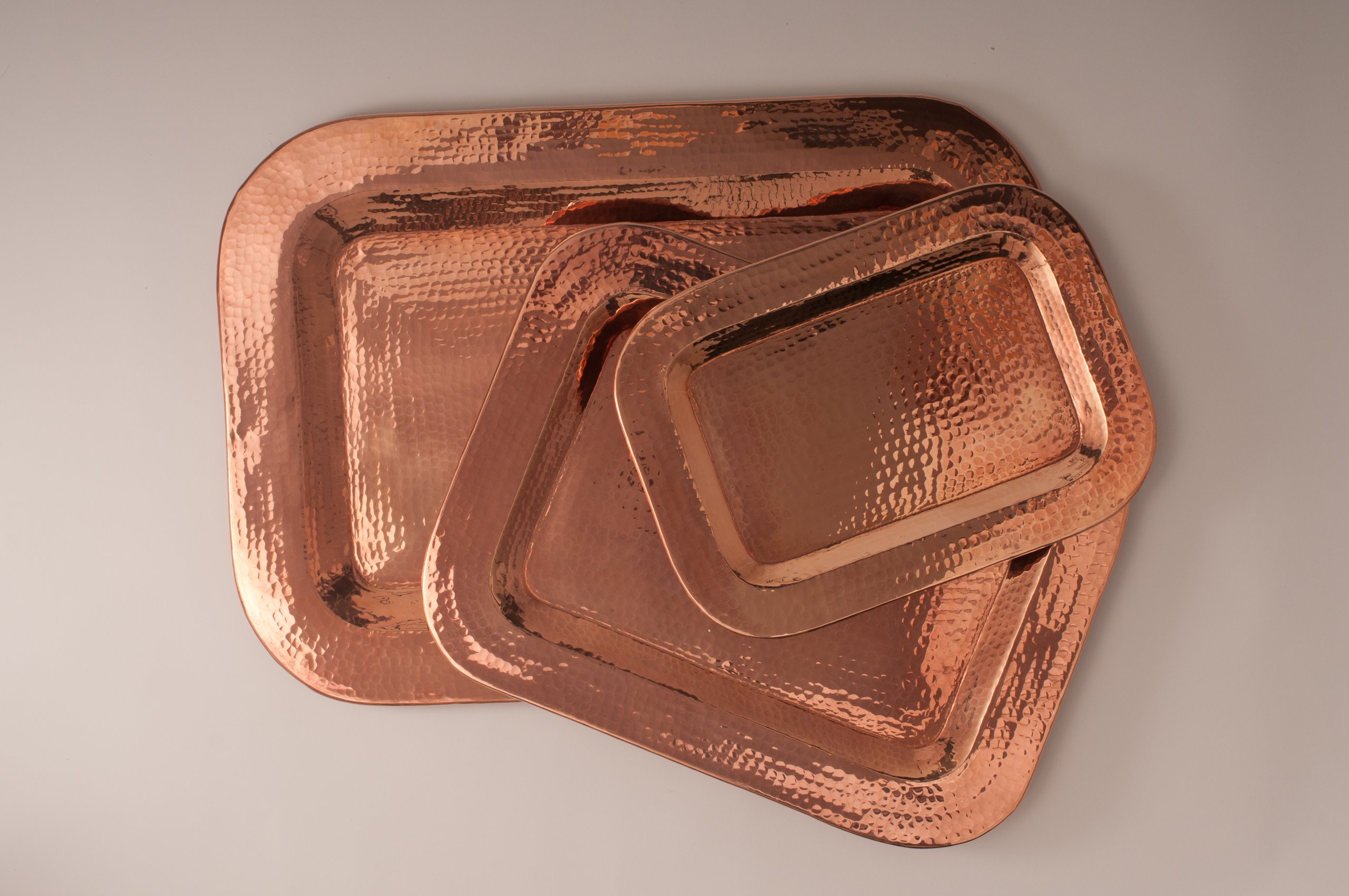 Hand Hammered 100% Pure Copper Rectangle Platter - Sertodo Copper Thessaly Serving Tray for Elegant Dining, Entertaining & Home Decor
