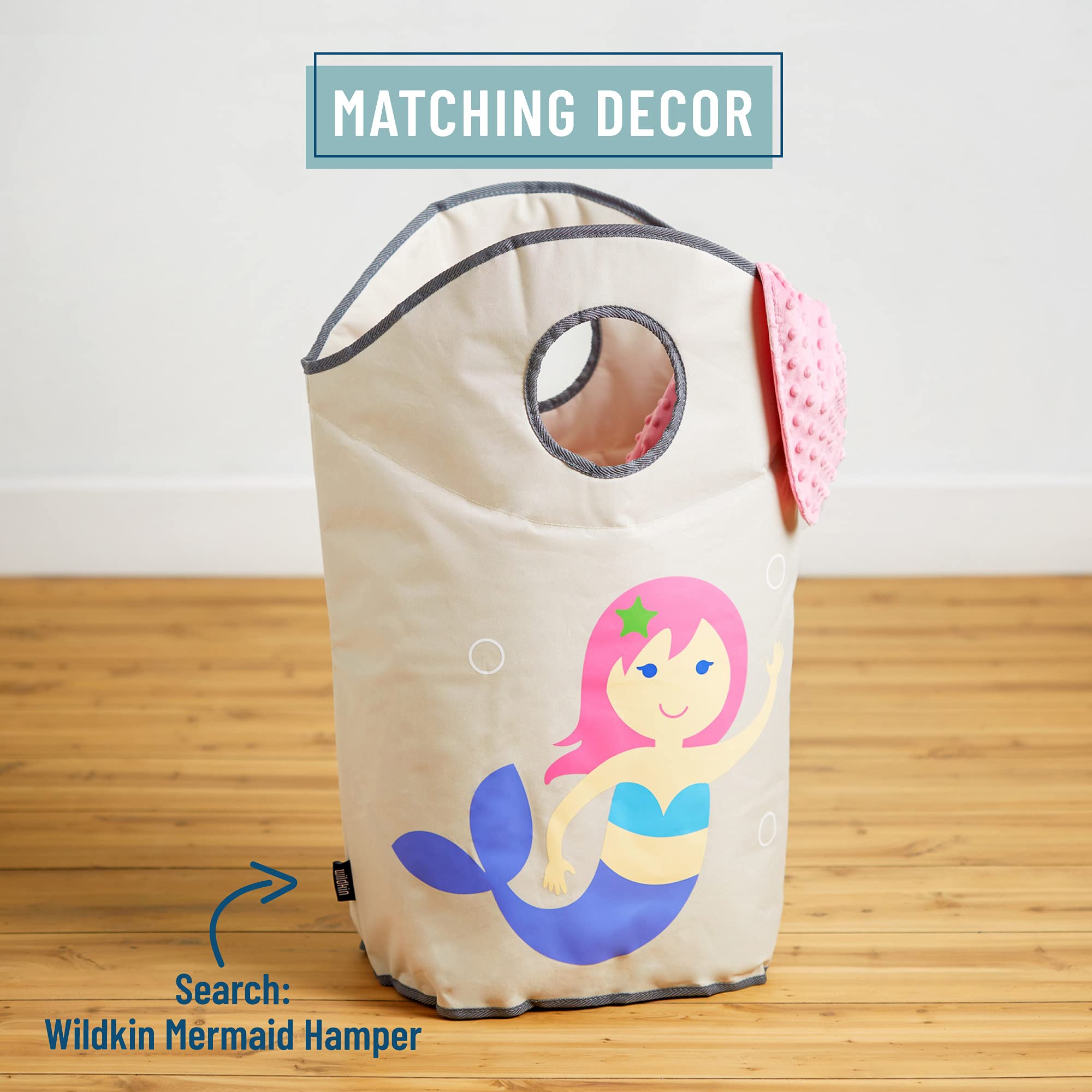 Wildkin Kids 5-Piece Twin Bed in a Bag - Microfiber Bedding Set with Comforter, Sheets & Pillowcases for Boys & Girls (Mermaids Design) - Perfect for Kids' Bedrooms, Sleepovers & Dorm Rooms