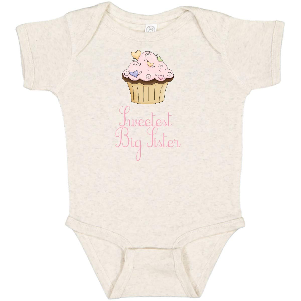Inktastic Sweetest Big Sister Baby Bodysuit - Cute Matching Outfit for Siblings, Newborn & Infant Onesie - Perfect for Family Photos, Baby Showers & Sibling Gifts
