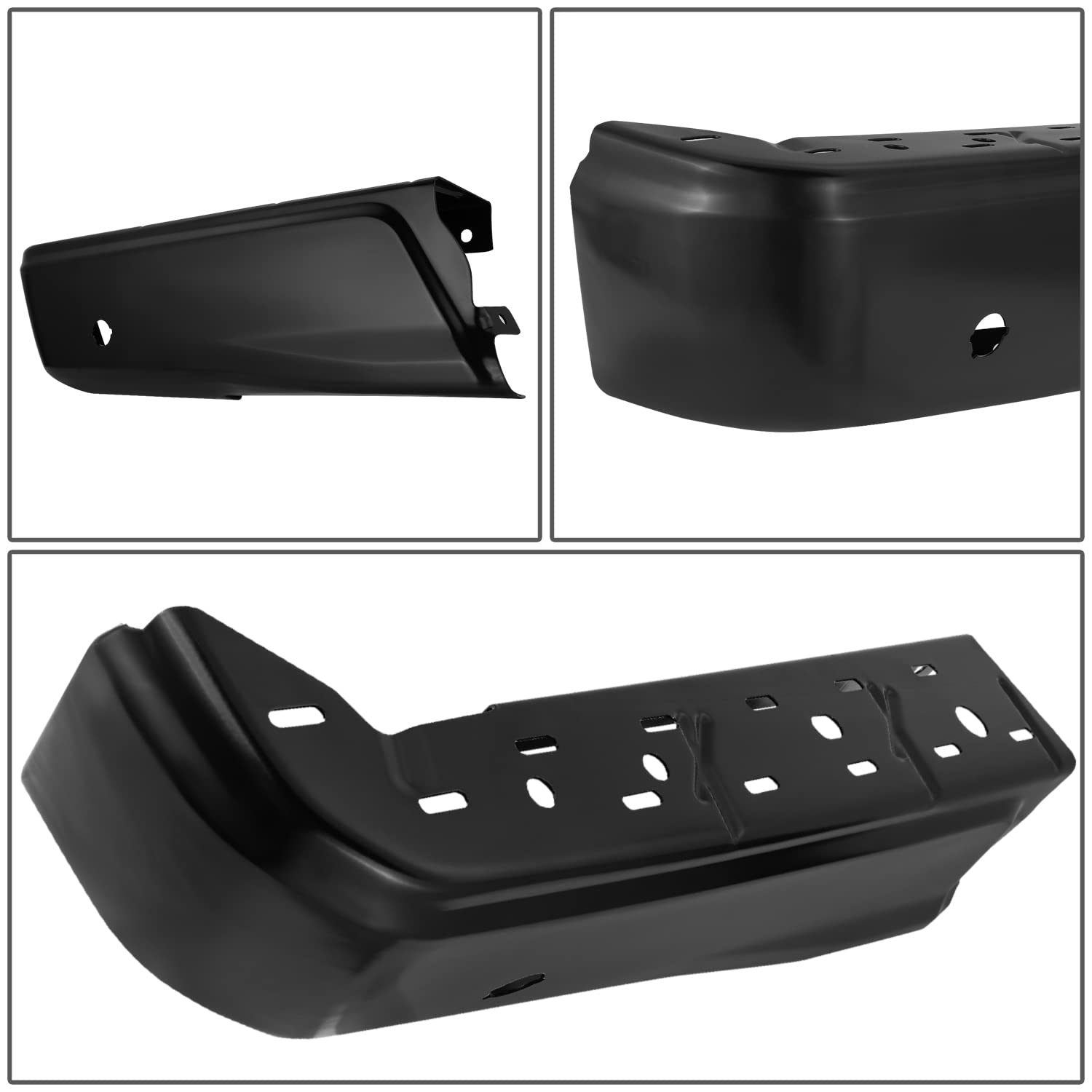DNA MOTORING ZTL-Y-0256 2Pcs/Set Left & Right Rear Bumper Ends with Sensor Holes - Compatible with 2015-2020 Ford F150 (Excludes Raptor Models) | Perfect for Truck Upgrades, Off-Road Protection & Parking Assistance