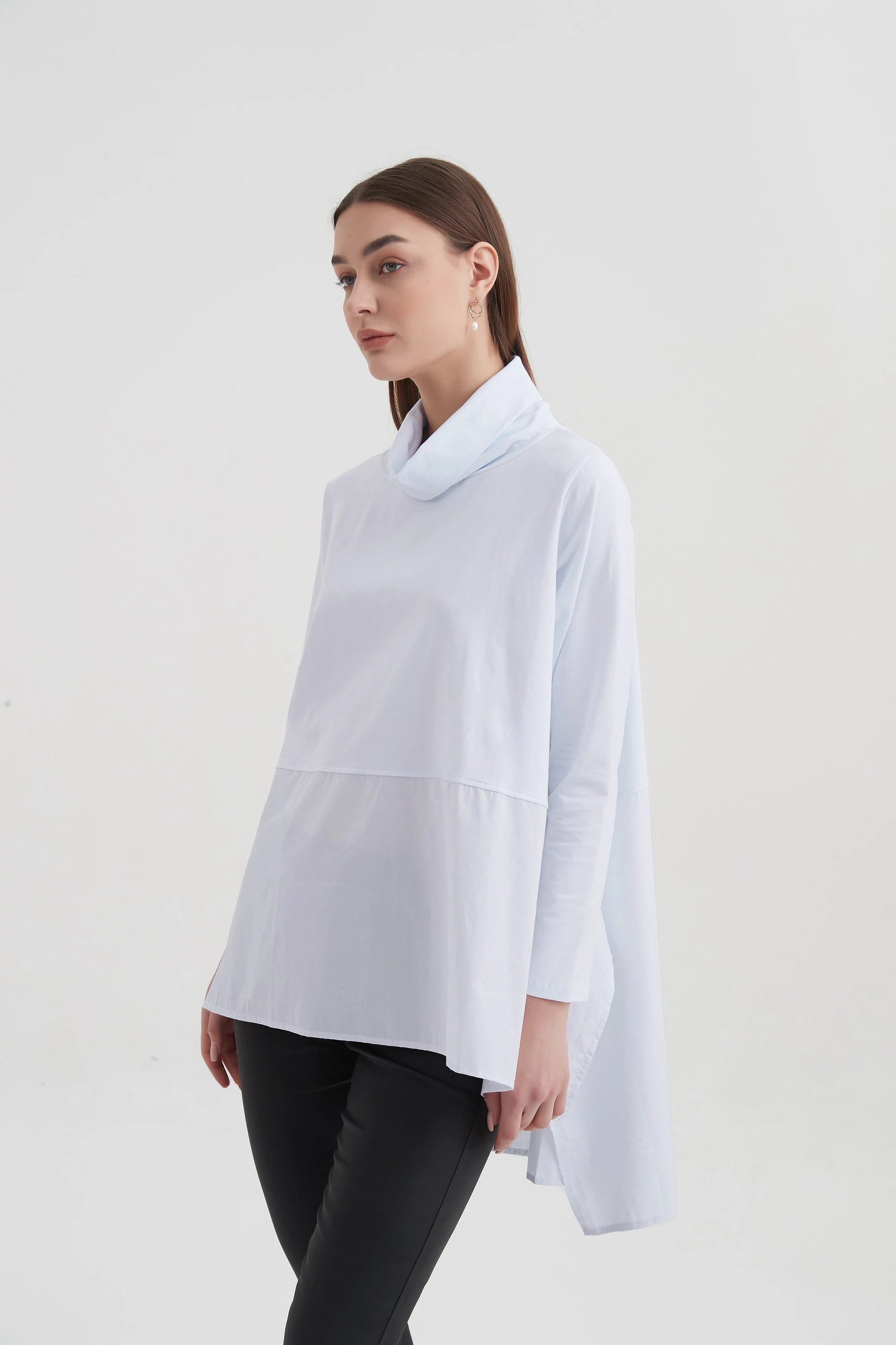Elegant Cowl Neck Ava Top for Women - Soft White Blouse for Casual & Office Wear | Perfect for Work, Date Night & Everyday Outfits