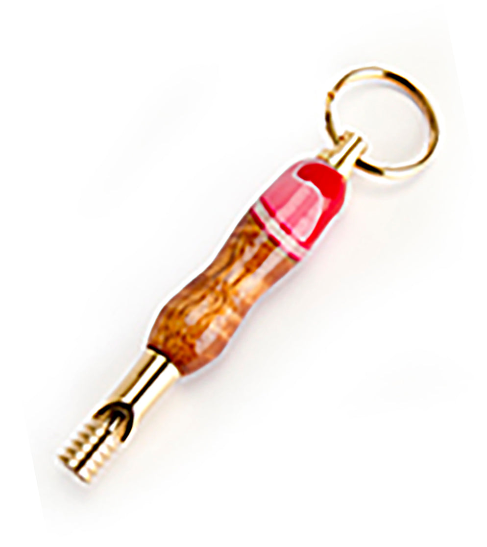 Premium Koa Wood Whistle Keychain - Handcrafted Survival Whistle with Key Ring - Outdoor, Hiking, Camping & Emergency Safety Gear (Multiple Colors Available)