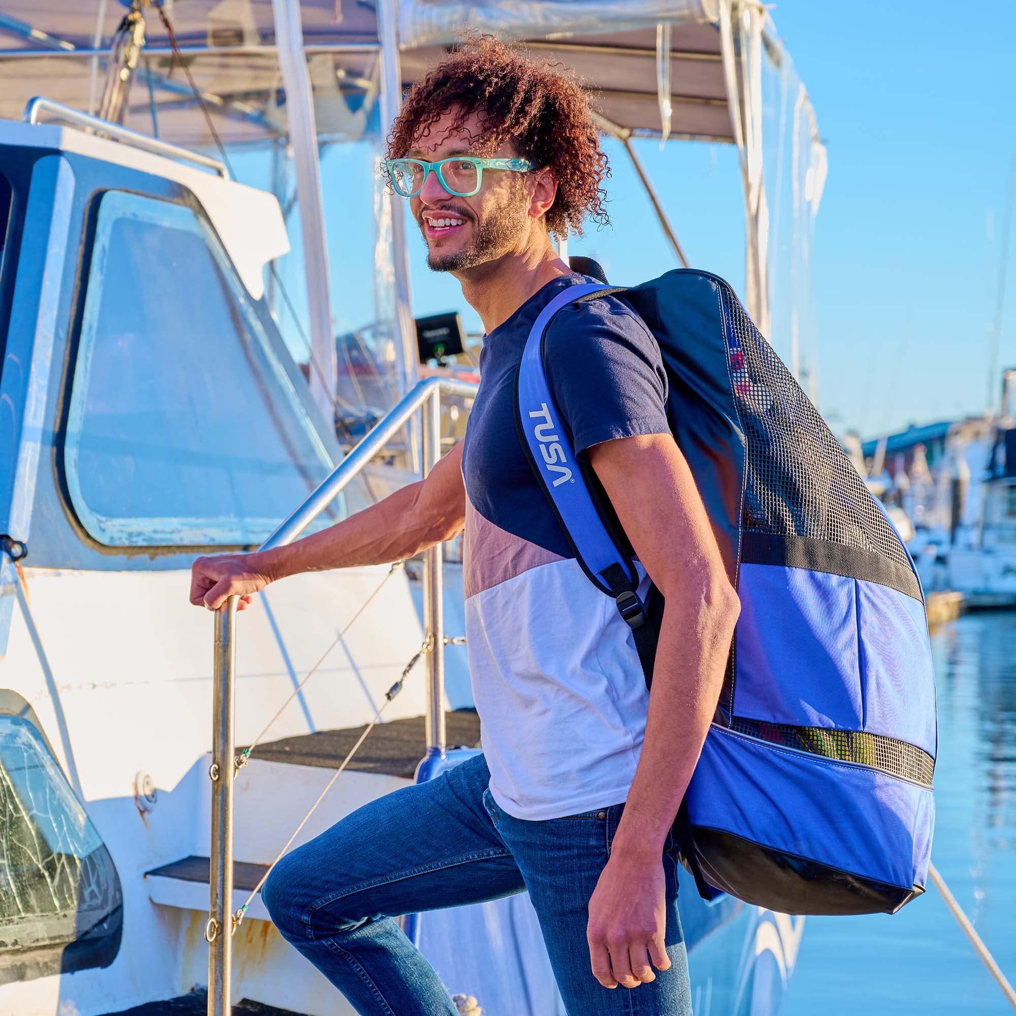 TUSA BA-0103 Mesh Backpack - Lightweight & Breathable Diving Gear for Scuba, Snorkeling & Water Sports | Perfect for Beach, Pool & Outdoor Adventures