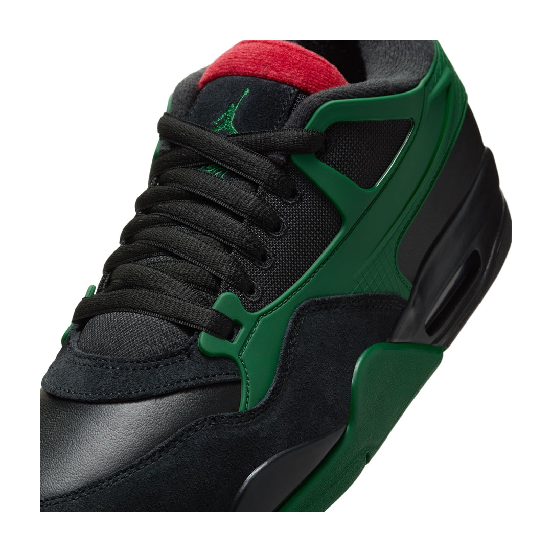 AIR JORDAN 4 Retro Men's Basketball Shoes - Black/Gorge Green Colorway | Authentic Nike Sneakers for Running, Gym & Streetwear Fashion