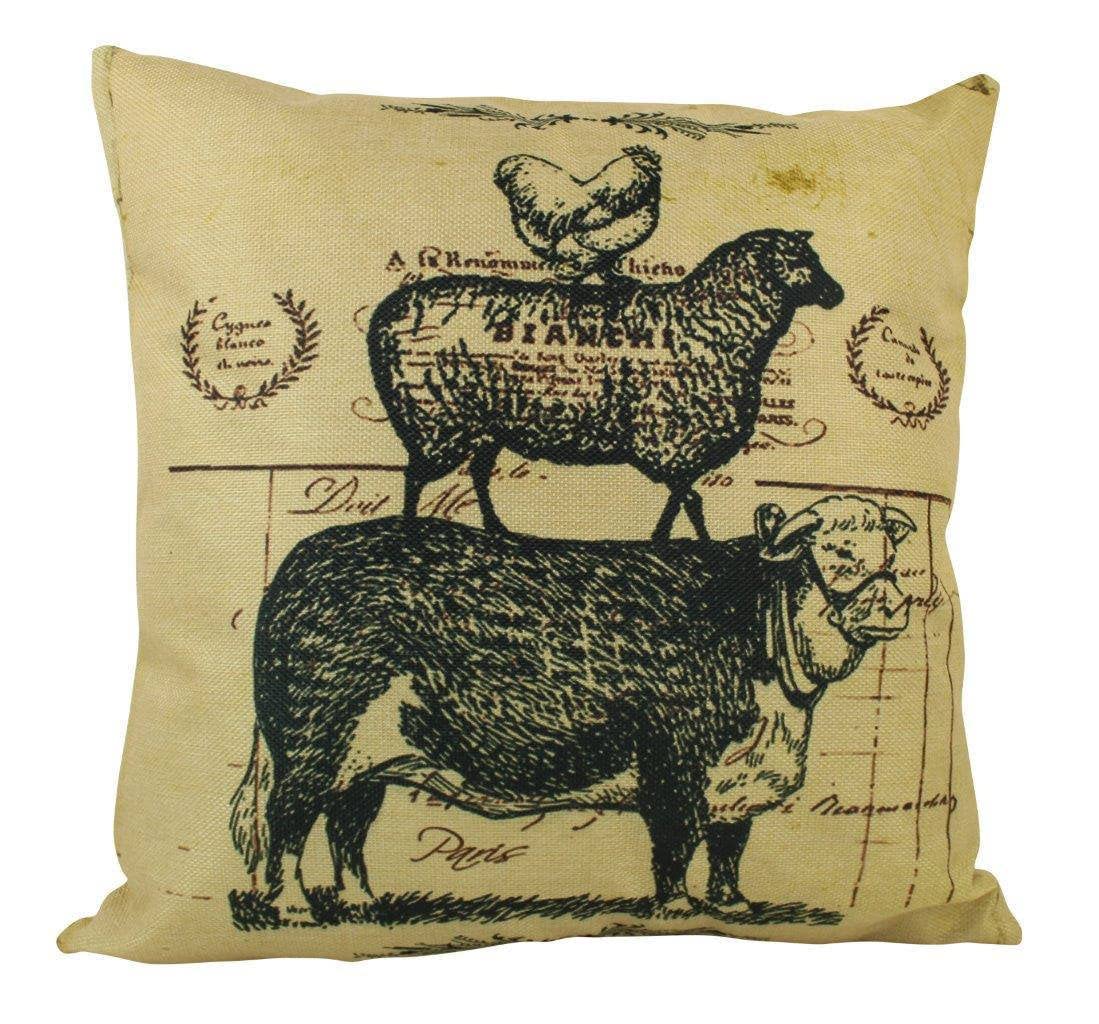 Farmhouse Style Pillow Cover - Rustic Primitive Home Decor for Living Room, Bedroom, and Farmhouse Interior Design - Cozy Throw Pillows for Sofa, Couch, and Bed