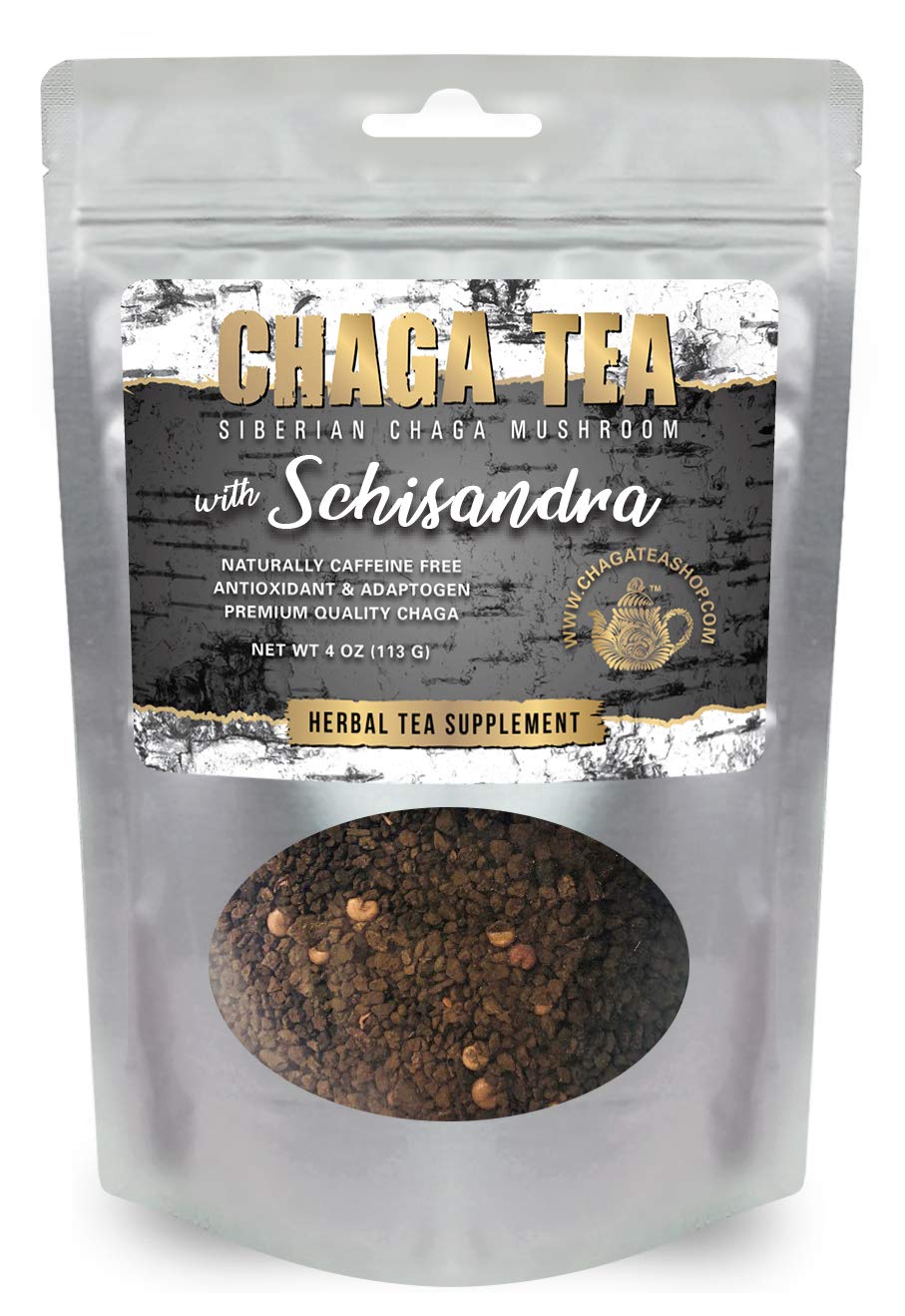 Organic Siberian Chaga Mushroom Tea - Caffeine-Free Immune Support with Schisandra | Natural Antioxidant Herbal Tea for Wellness & Detox | Perfect for Morning Rituals & Stress Relief