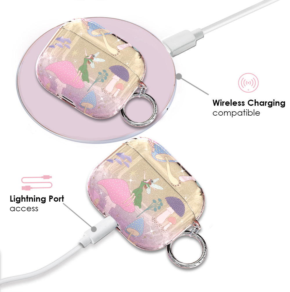 Enchanted Mushroom AirPods Case - Cute & Protective Cover for AirPods 1/2/3/Pro - Perfect for Nature Lovers & Music Enthusiasts | Great Gift for Travel, Hiking & Outdoor Adventures