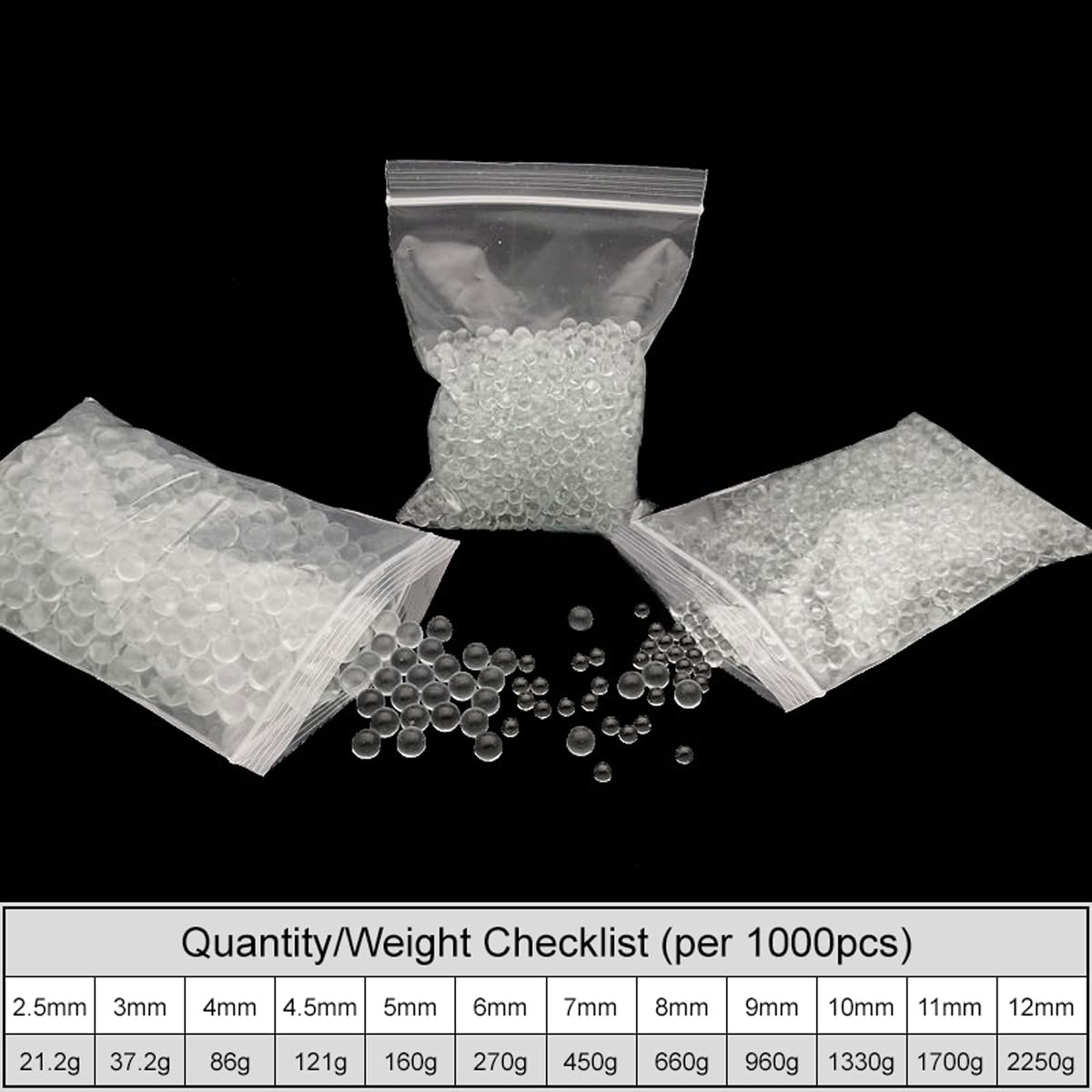ECYC 1000 Pcs 4mm Clear Glass Beads - Solid Round Lab Beads & Boiling Stones for Science Experiments, DIY Crafts, Jewelry Making, and Vase Decor