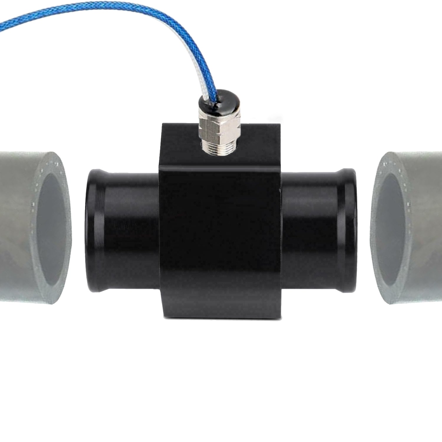 2 Inch Water Temperature Gauge Kit with Radiator Hose Adapter & Sending Unit - Universal Fit for Cars, Trucks, Boats - Engine Cooling System Monitoring