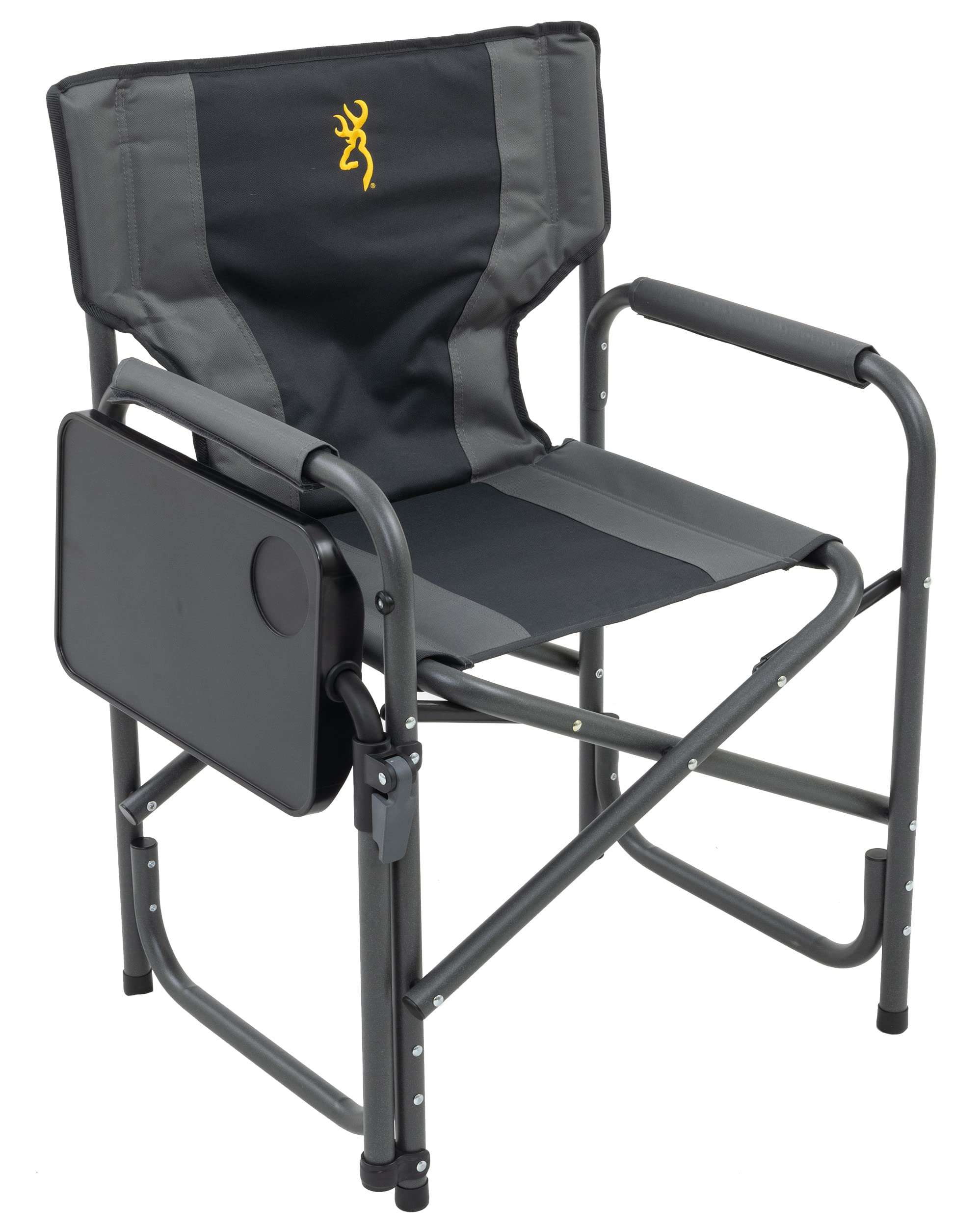 Browning Camping Rimfire Chair - Lightweight Portable Folding Chair for Outdoor Adventures, Hunting, Fishing & Camping - One Size, Charcoal Gray - Perfect for Backyard, Beach, Picnics & Tailgating