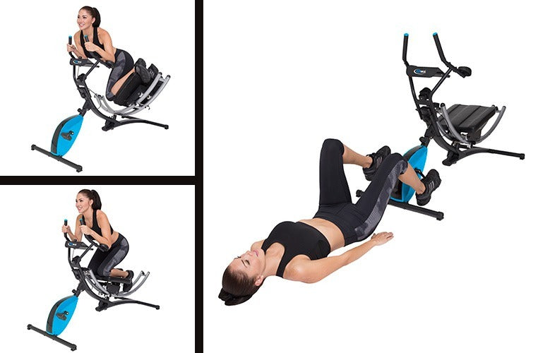 Ab Bike - Foldable Exercise Bike for Home Workouts, Cardio Training & Indoor Cycling | Perfect for Small Spaces, Apartment Fitness & Office Use