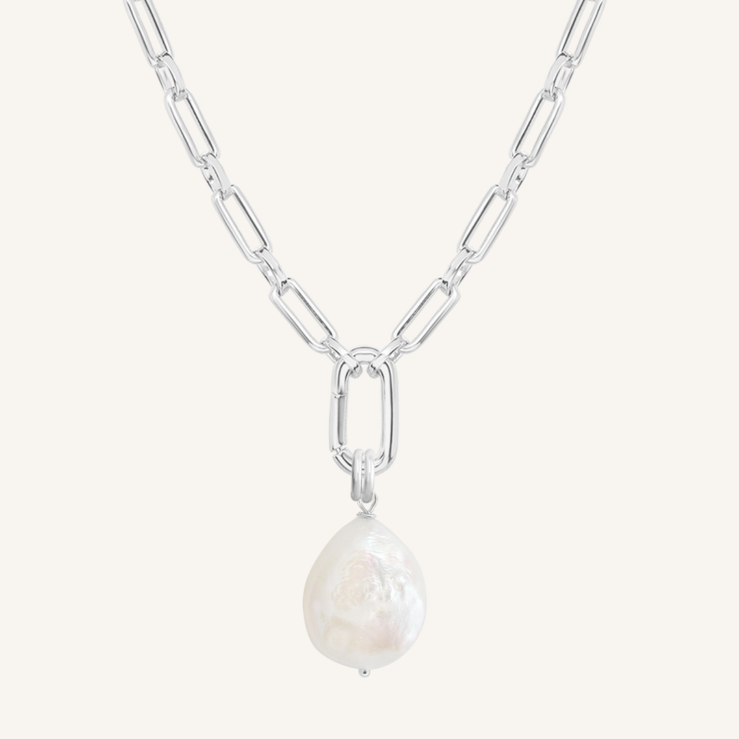 Elegant Capri Pearl Charm Necklace for Women - Dainty Layering Jewelry for Weddings, Parties & Everyday Wear