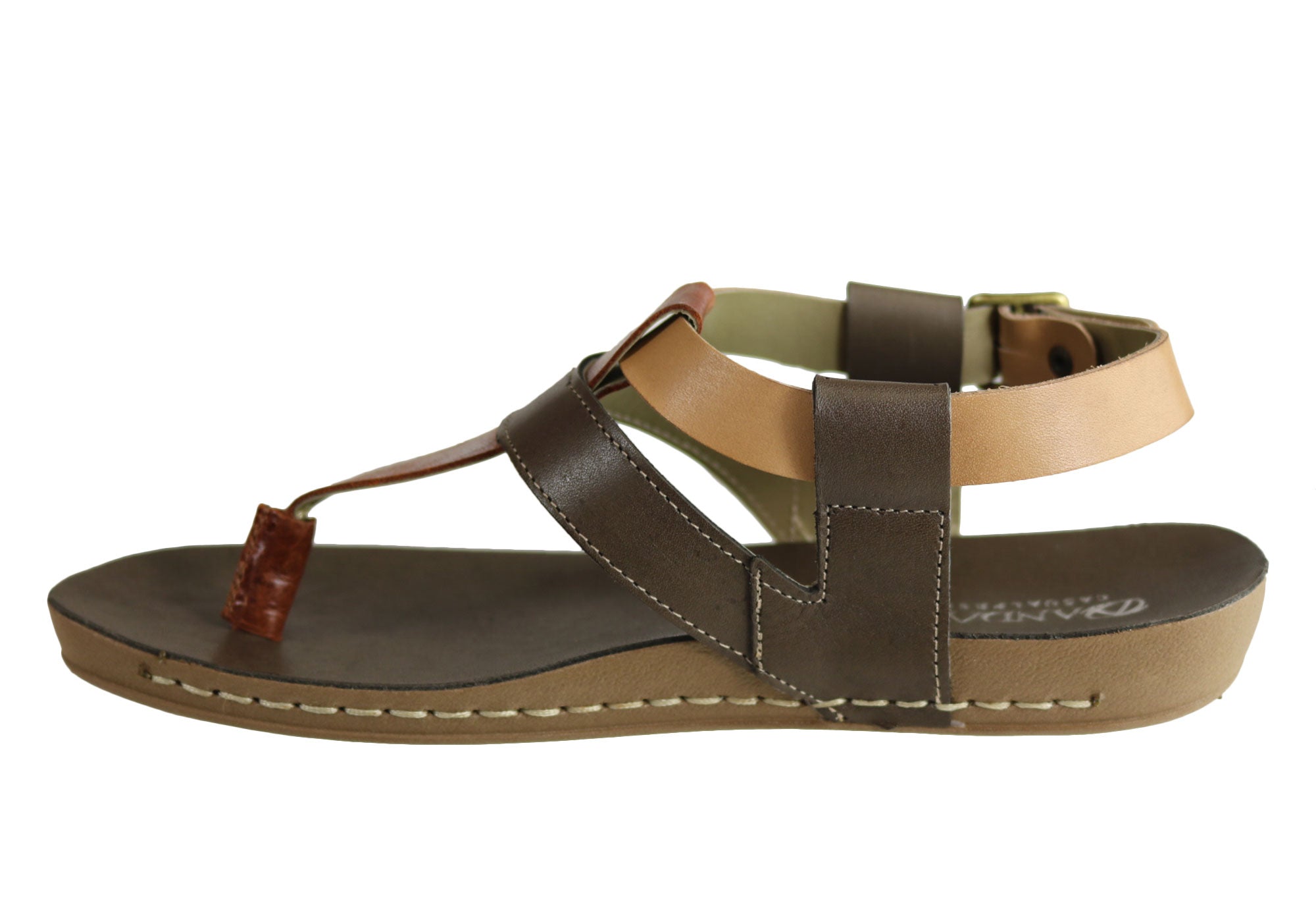 Andacco Yory Women's Comfortable Flat Leather Sandals - Brazilian Made Casual Shoes for Walking, Travel & Summer Outfits