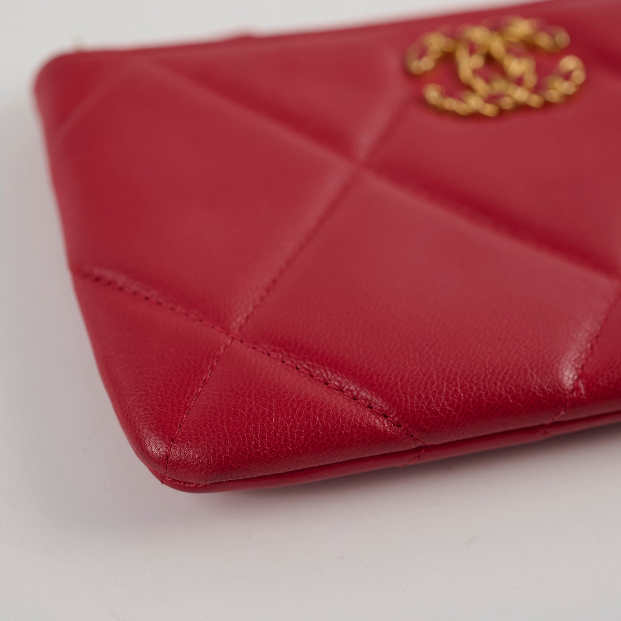 Authentic Chanel 19 Flap Bag in Red Lambskin Leather - Luxury Crossbody Pouch for Women | Perfect for Parties, Date Nights & Special Occasions
