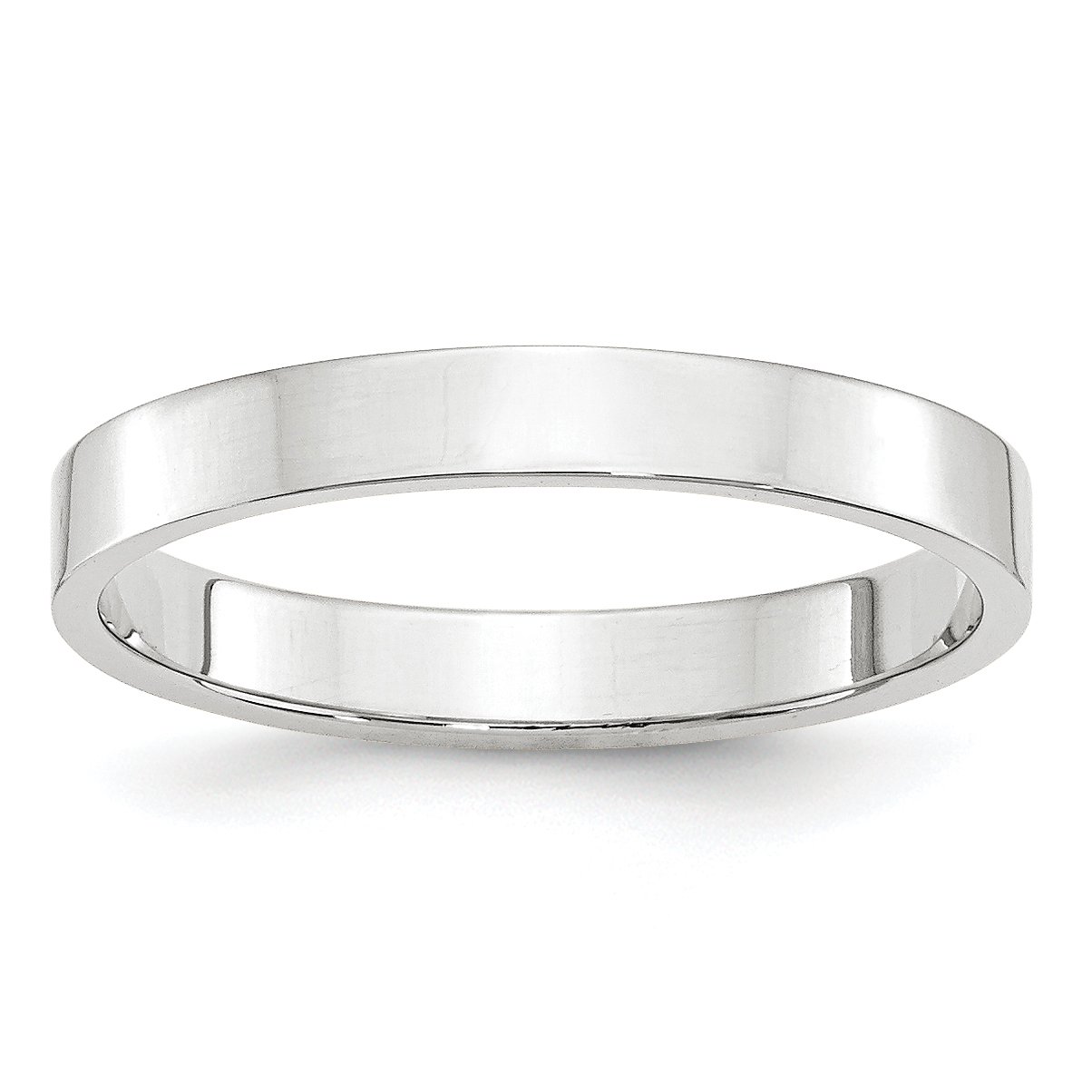 10K Solid White Gold 3mm Flat Wedding Band Ring for Men & Women - Perfect for Engagement, Anniversary, and Everyday Wear